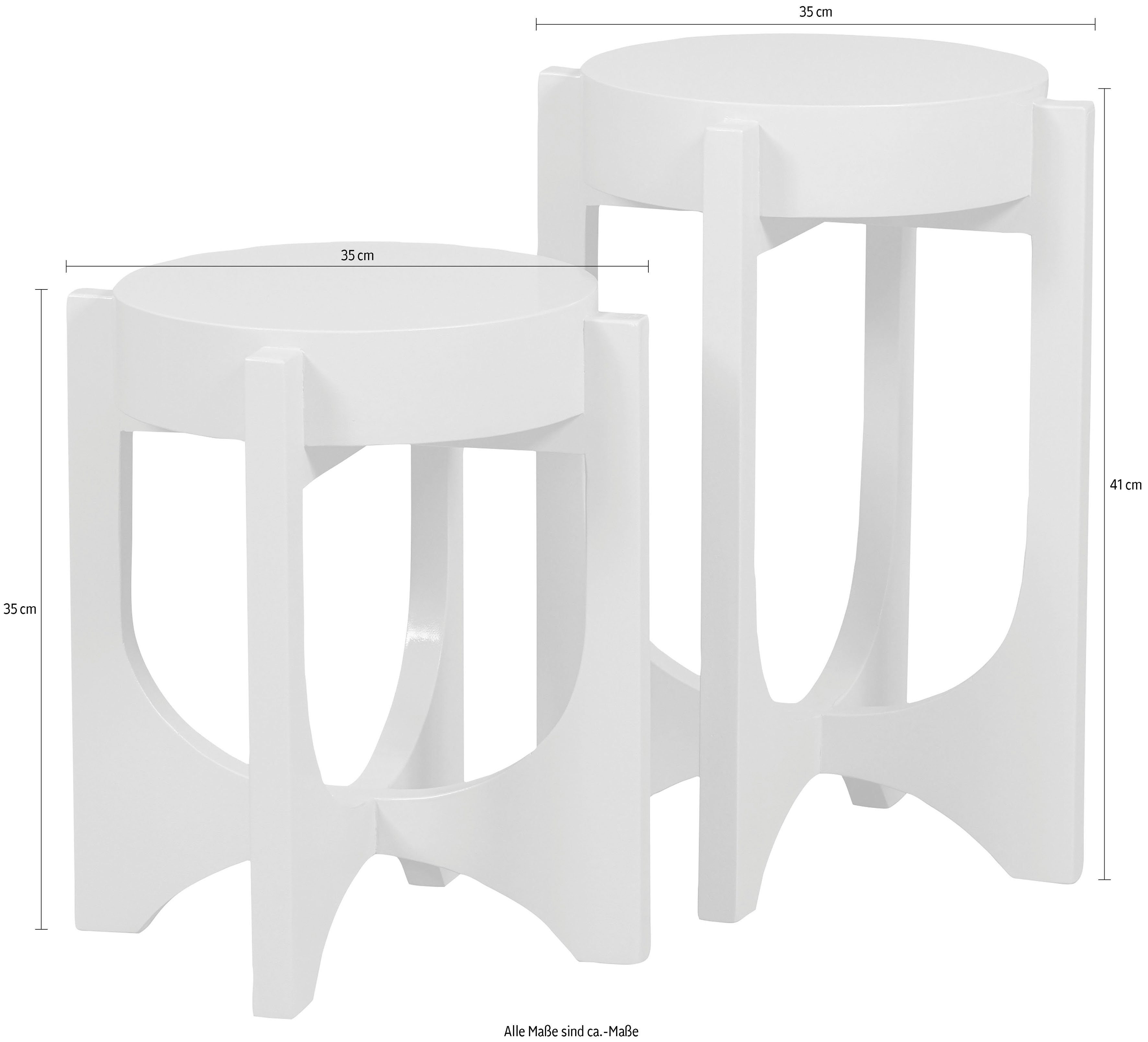 WOOOD Bijzettafel Hold van mangohout h 51 cm x b 35 cm