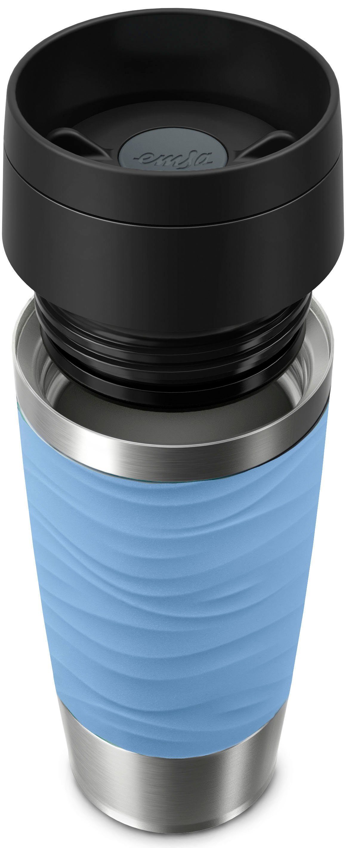 Emsa Thermosbeker Travel Mug Classic Wave 100% dicht, vaatwasserbestendig, 360° drinkopening