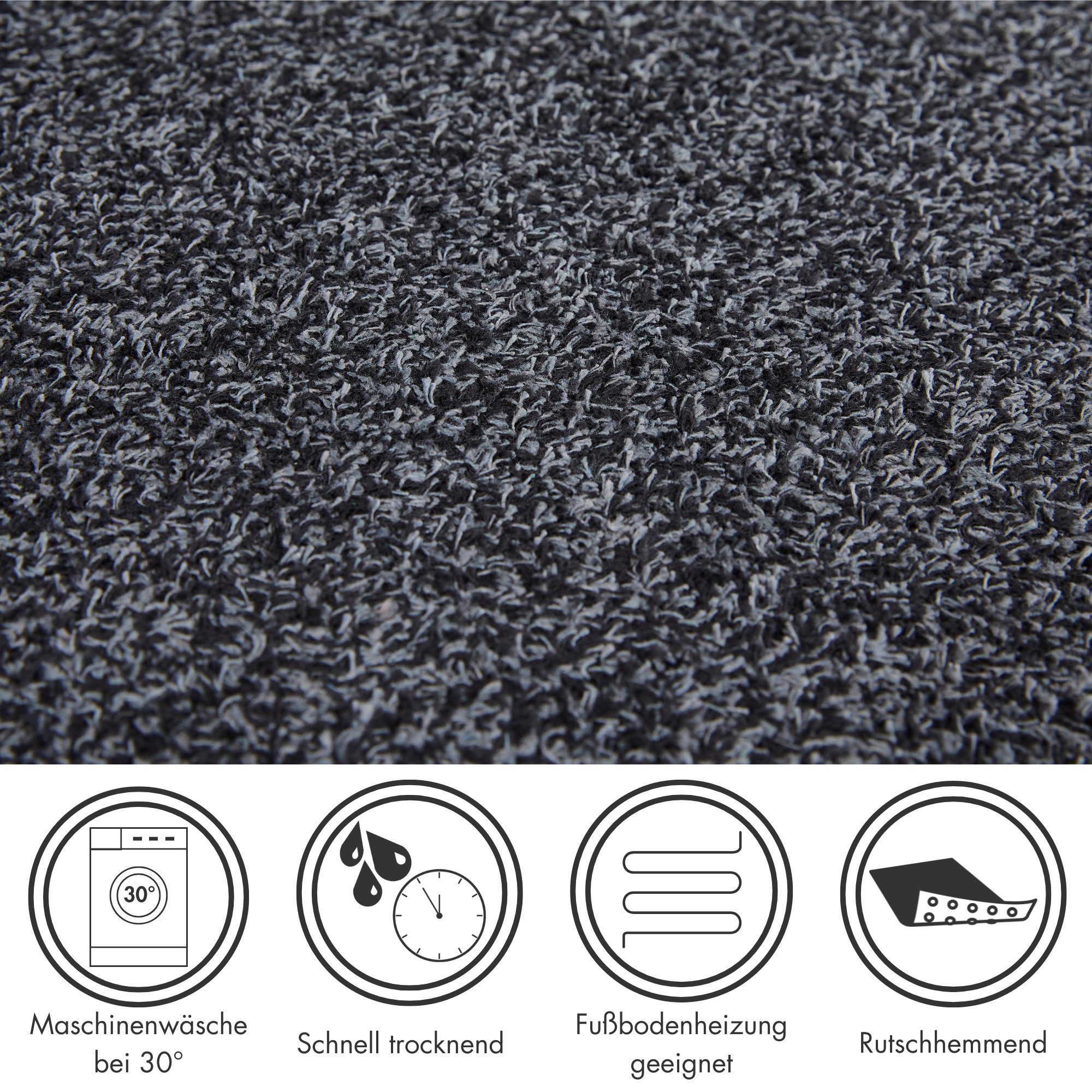 my home Mat Sydney, Made in Netherlands Vuilafstotende mat, gemêleerde look, antislip, voor binnen en buiten