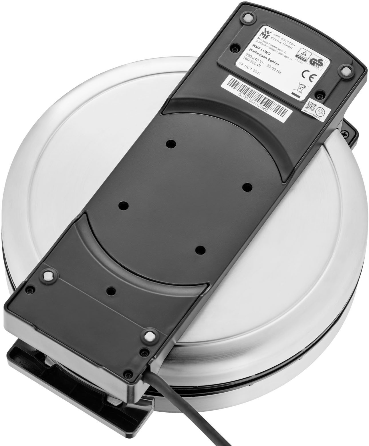 WMF Wafelijzer LONO, anti-aanbak aluminium gegoten platen, traploze bruining