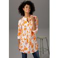 aniston casual lange blouse met grafische bloemenprint in topactuele kleurencombinaties wit