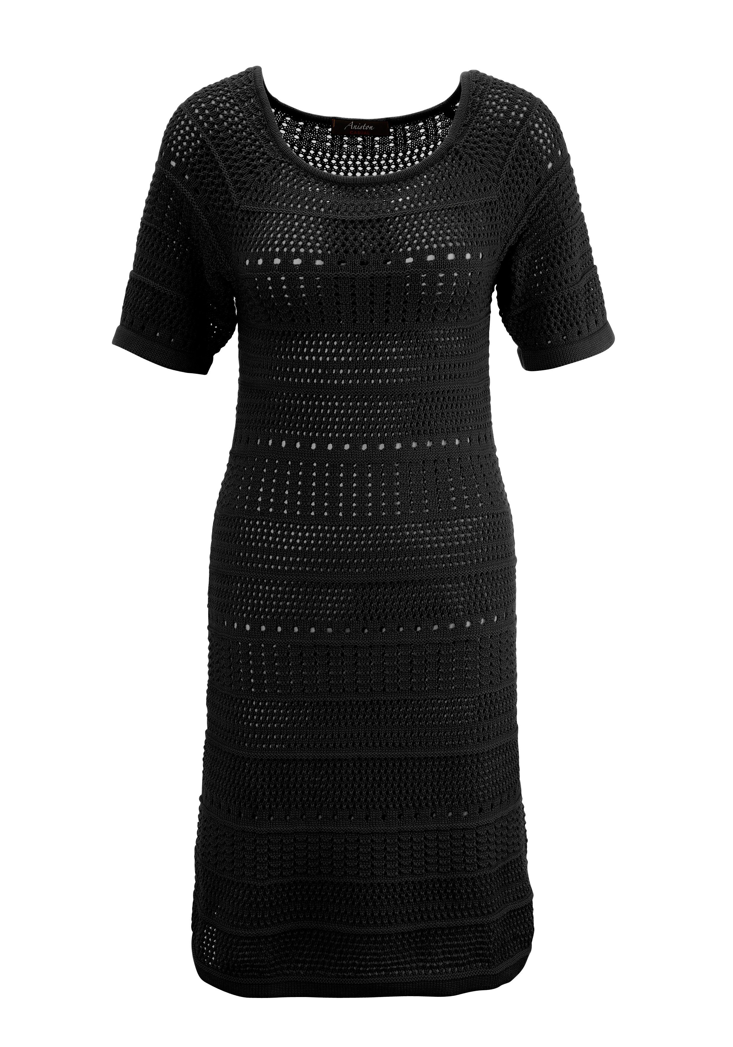 Aniston CASUAL Gebreide jurk in ajourmotief-mix nieuwe collectie