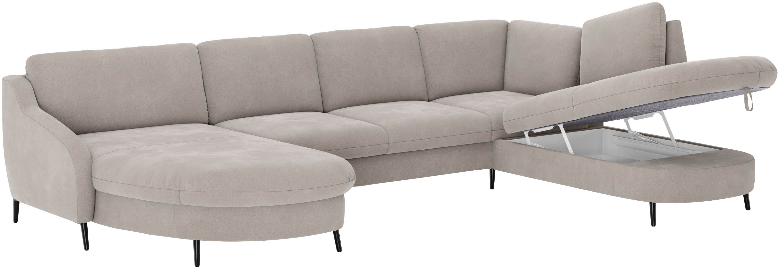 sit&more Zithoek Soul U-model optioneel met bed en bedlade