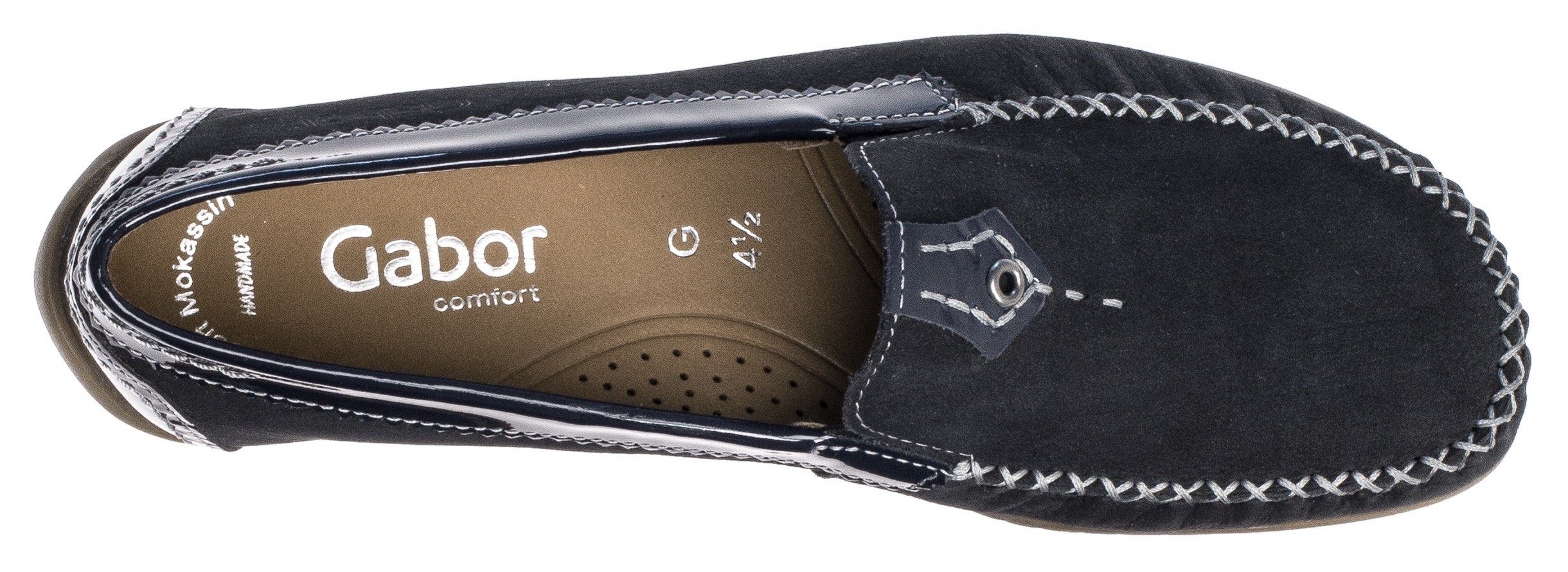 Gabor Mocassins Florence Slipper, instapschoen met elastiek, breedte G (=breed)