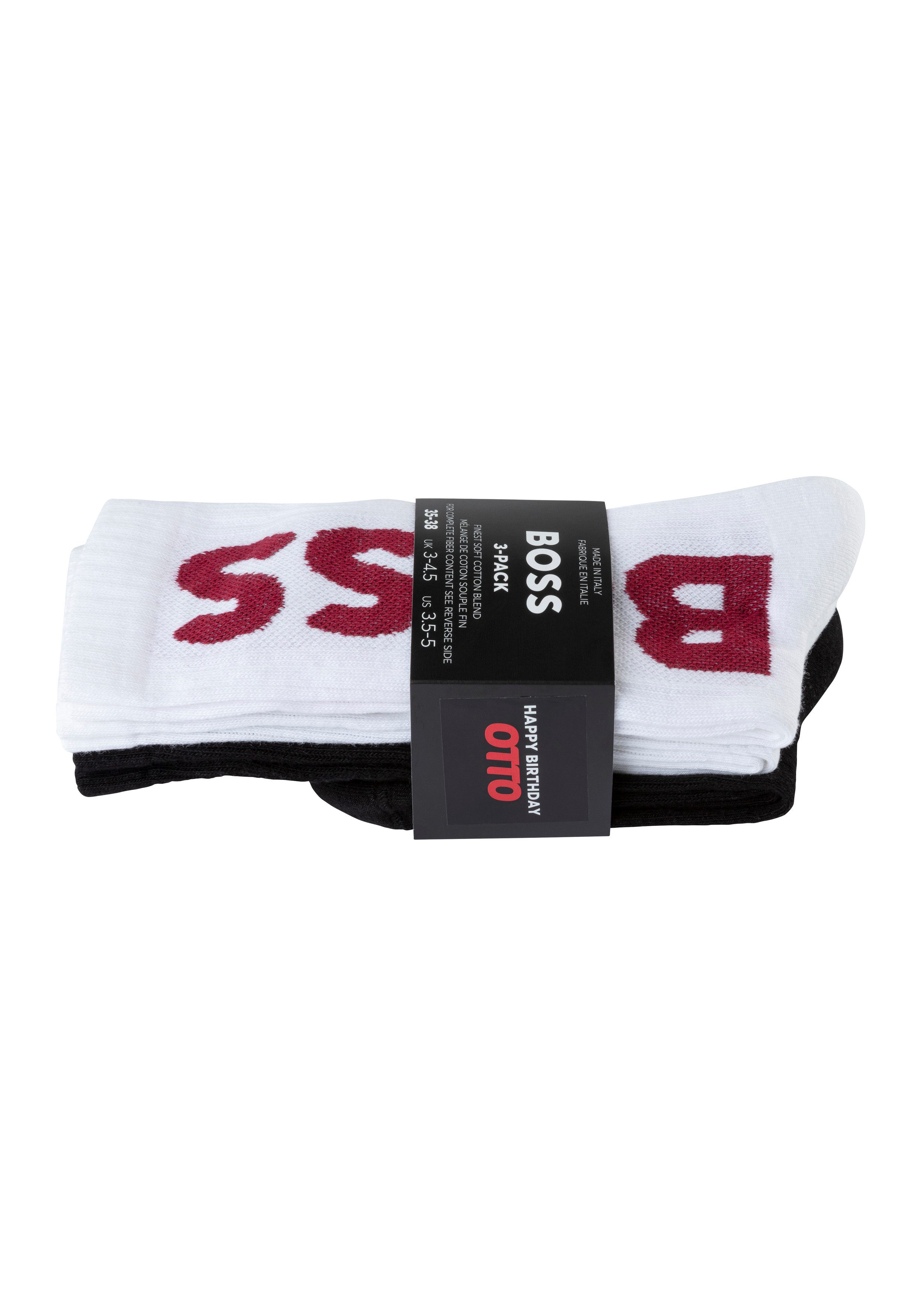 BOSS Sokken Limited Edition Unisex Speciale limited edition ter gelegenheid van de 75e verjaardag van OTTO unisex (3 paar Set van 3)