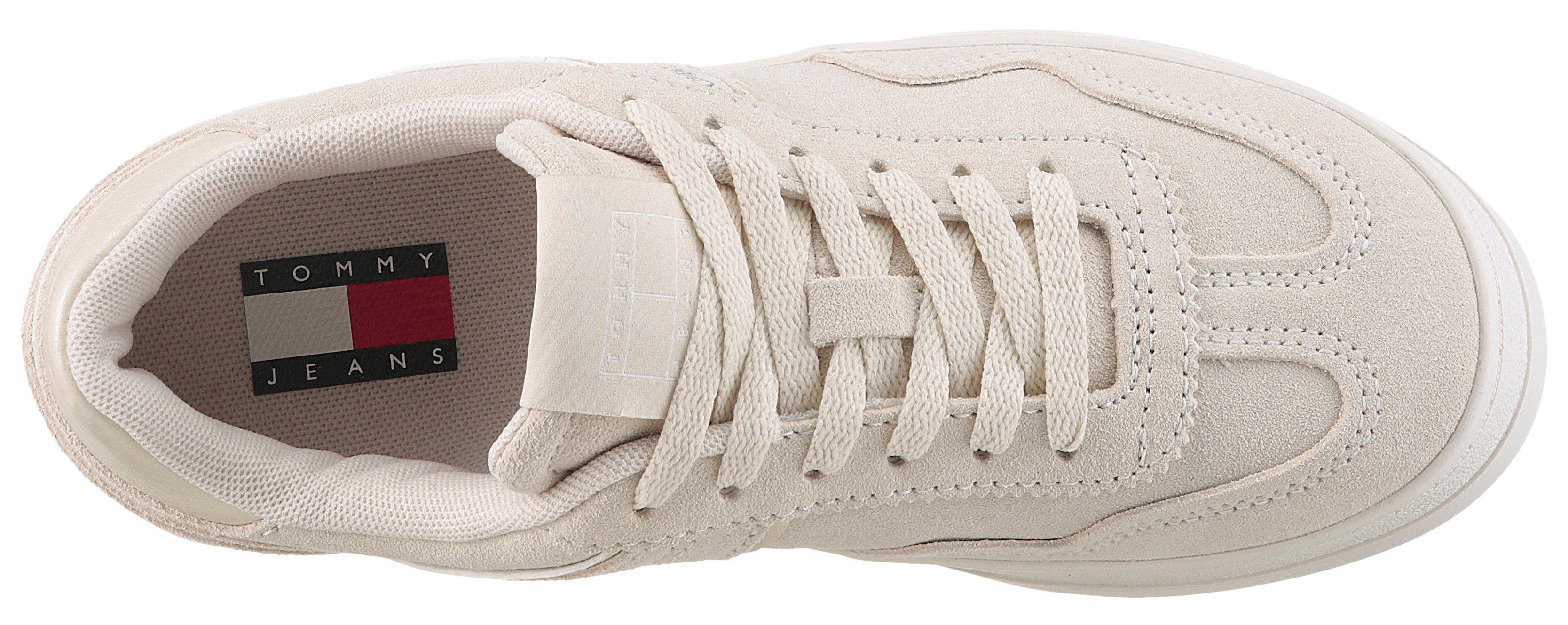 TOMMY JEANS Plateausneakers THE GREENWICH FLATFORM ELEVATED veterschoenen, vrijetijdsschoen, lage schoen met logo-applicatie