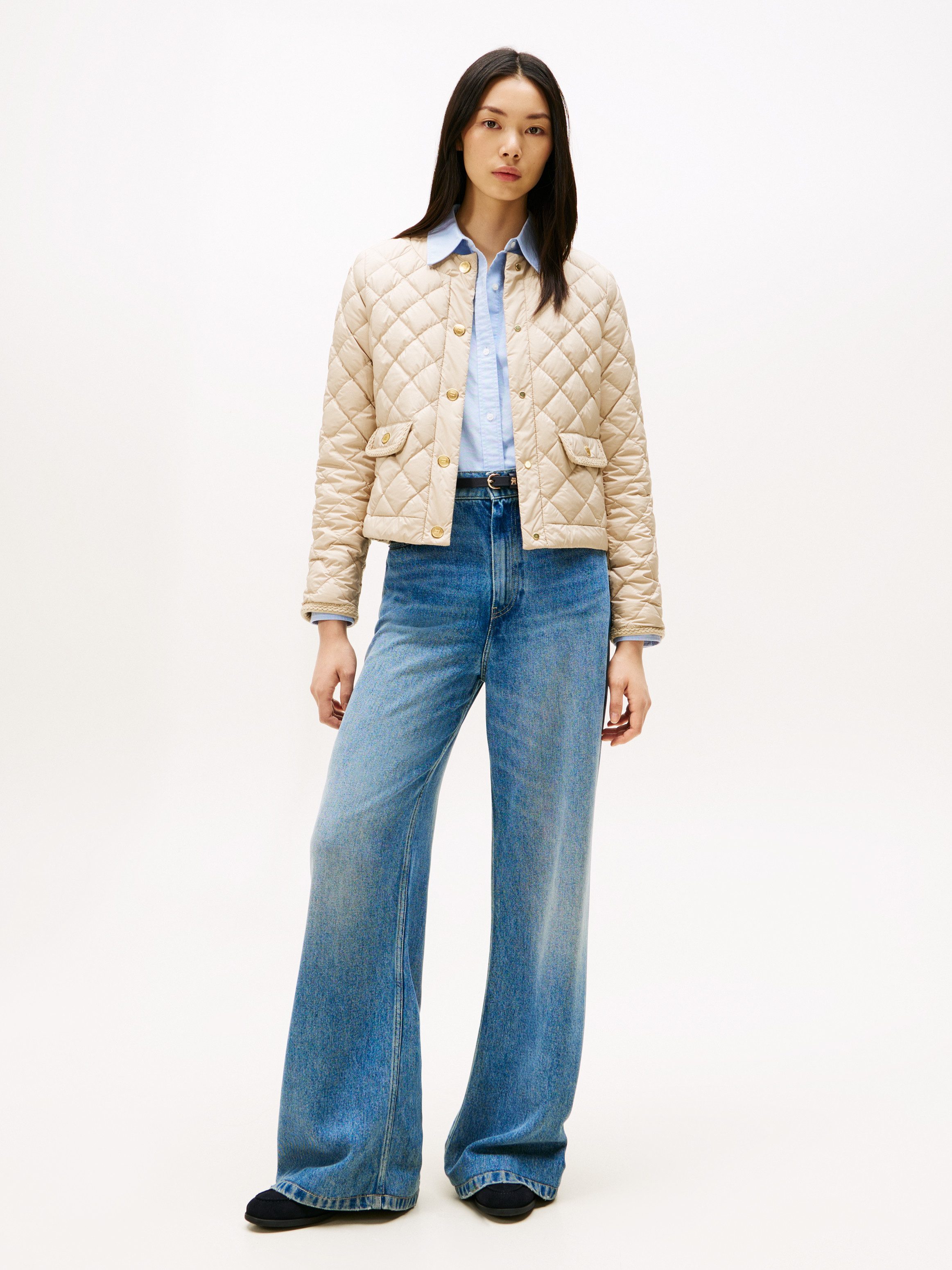 Tommy Hilfiger Gewatteerde jas G/BUTTON QUILTED REG LADY JACKET