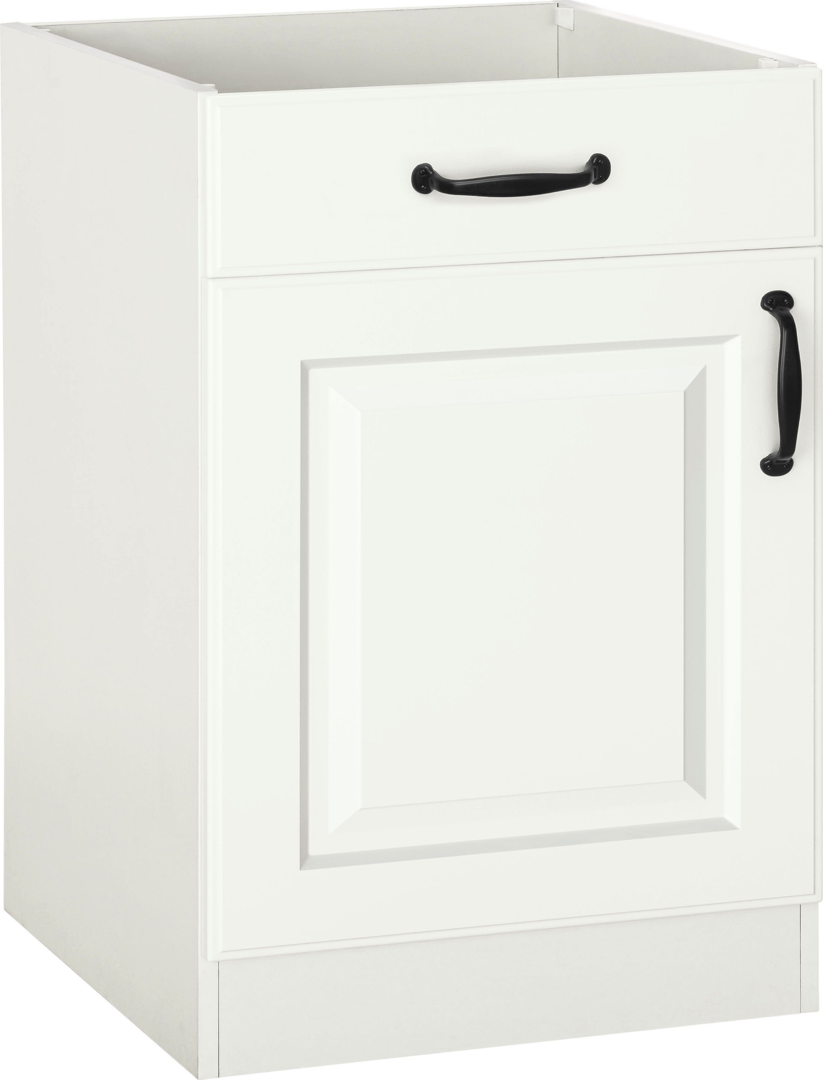 wiho Küchen Onderkast Erla 60 cm breed met paneelfront, zonder werkblad onderkasten wit