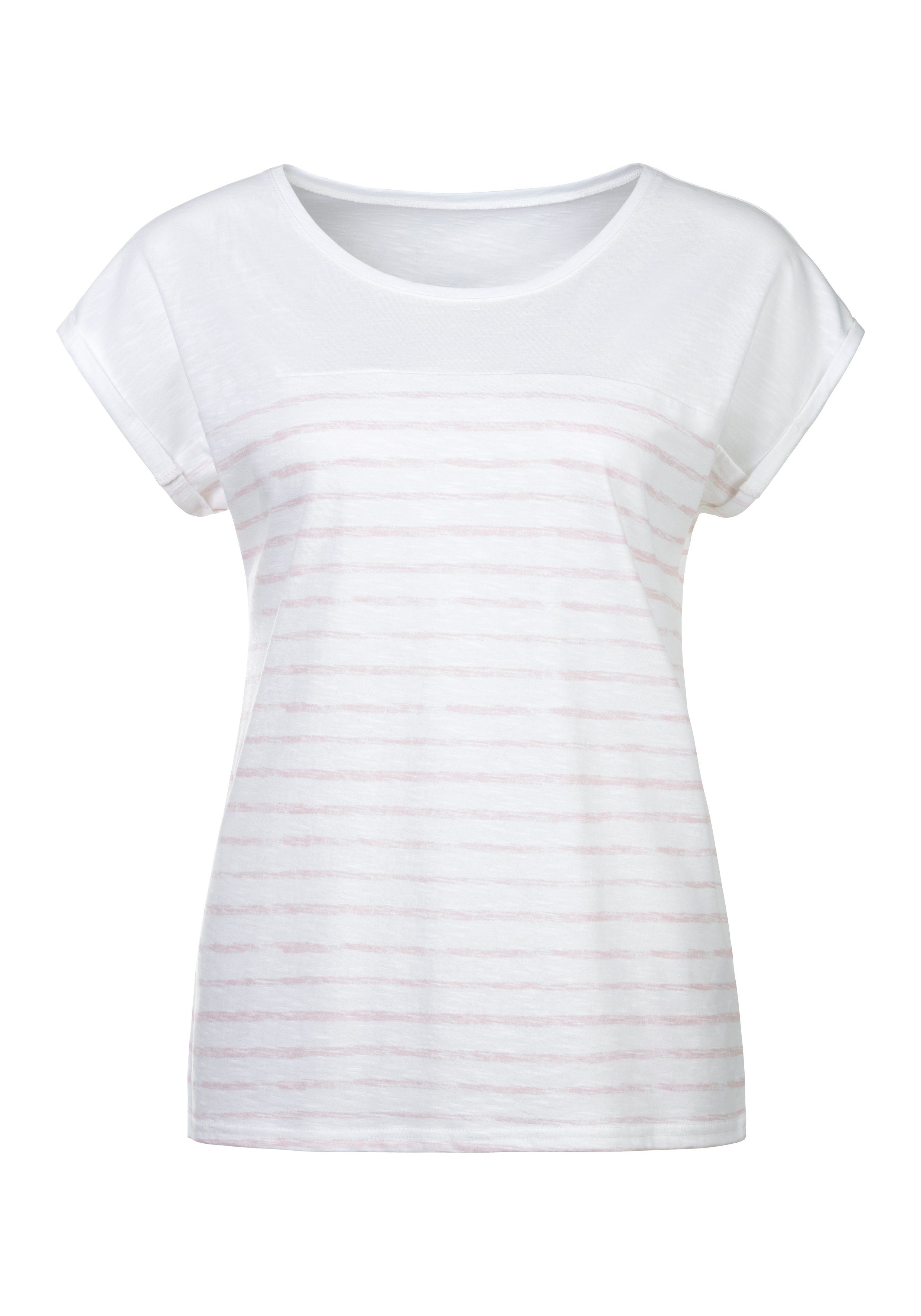 Beachtime T-shirt Met streepdessin in een zachte katoenkwaliteit (Set van 2)