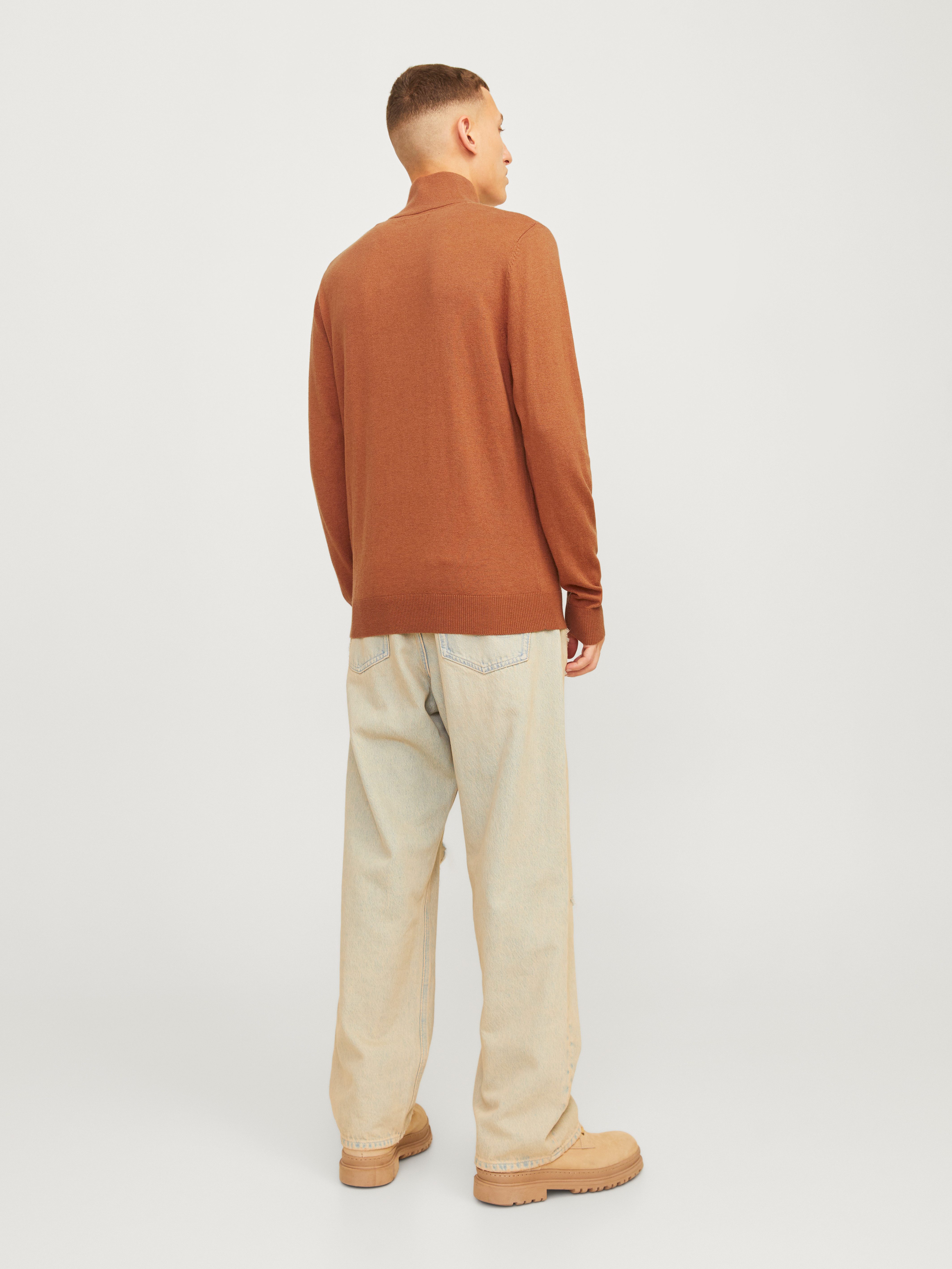Jack & Jones Schipperstrui JJEEMIL KNIT HALF ZIP NOOS