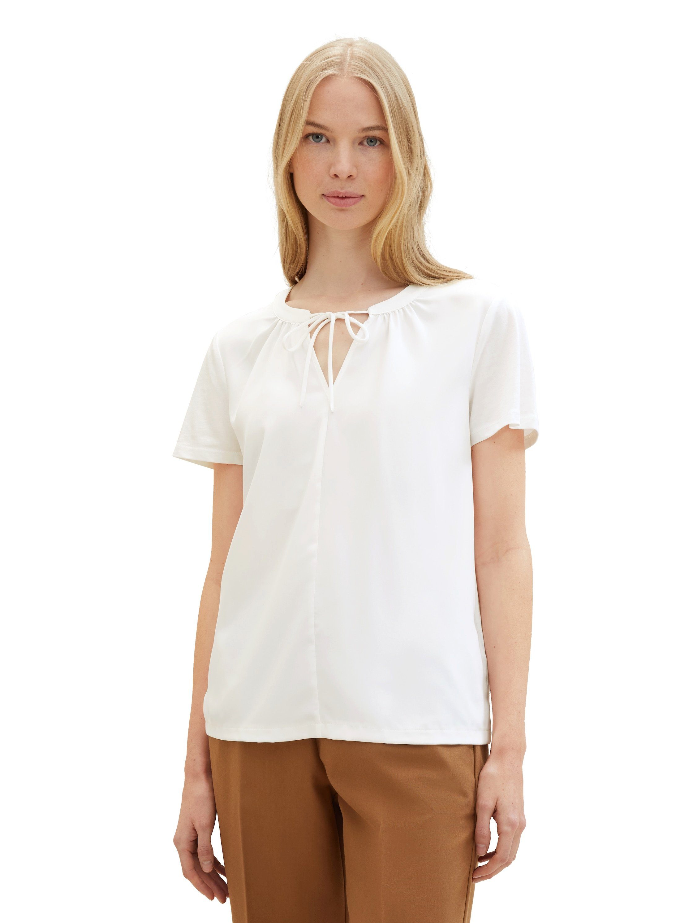 Tom Tailor T-shirt met henleyhals