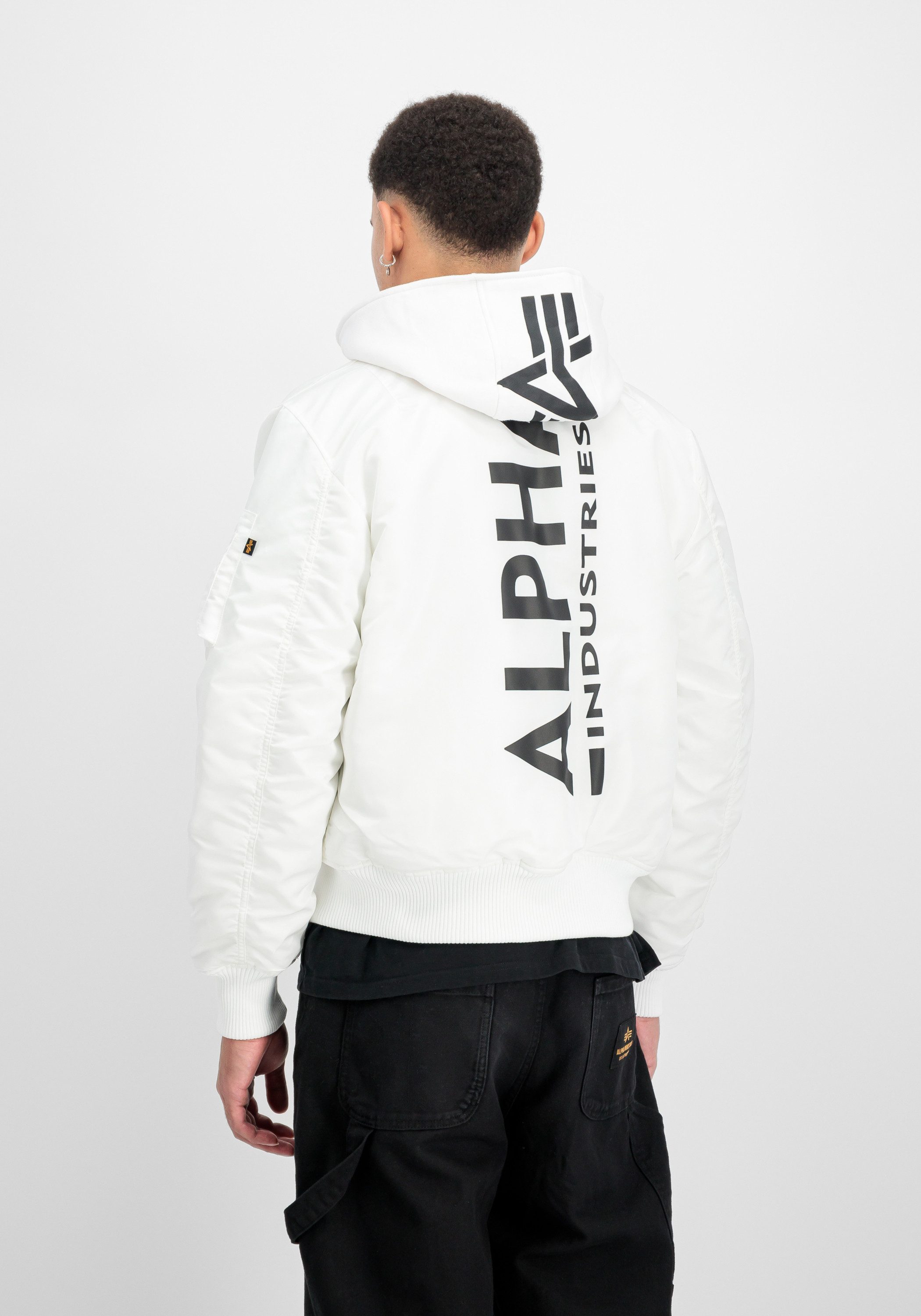 Alpha Industries Bomberjack MA-1 Zip Hood Backprint