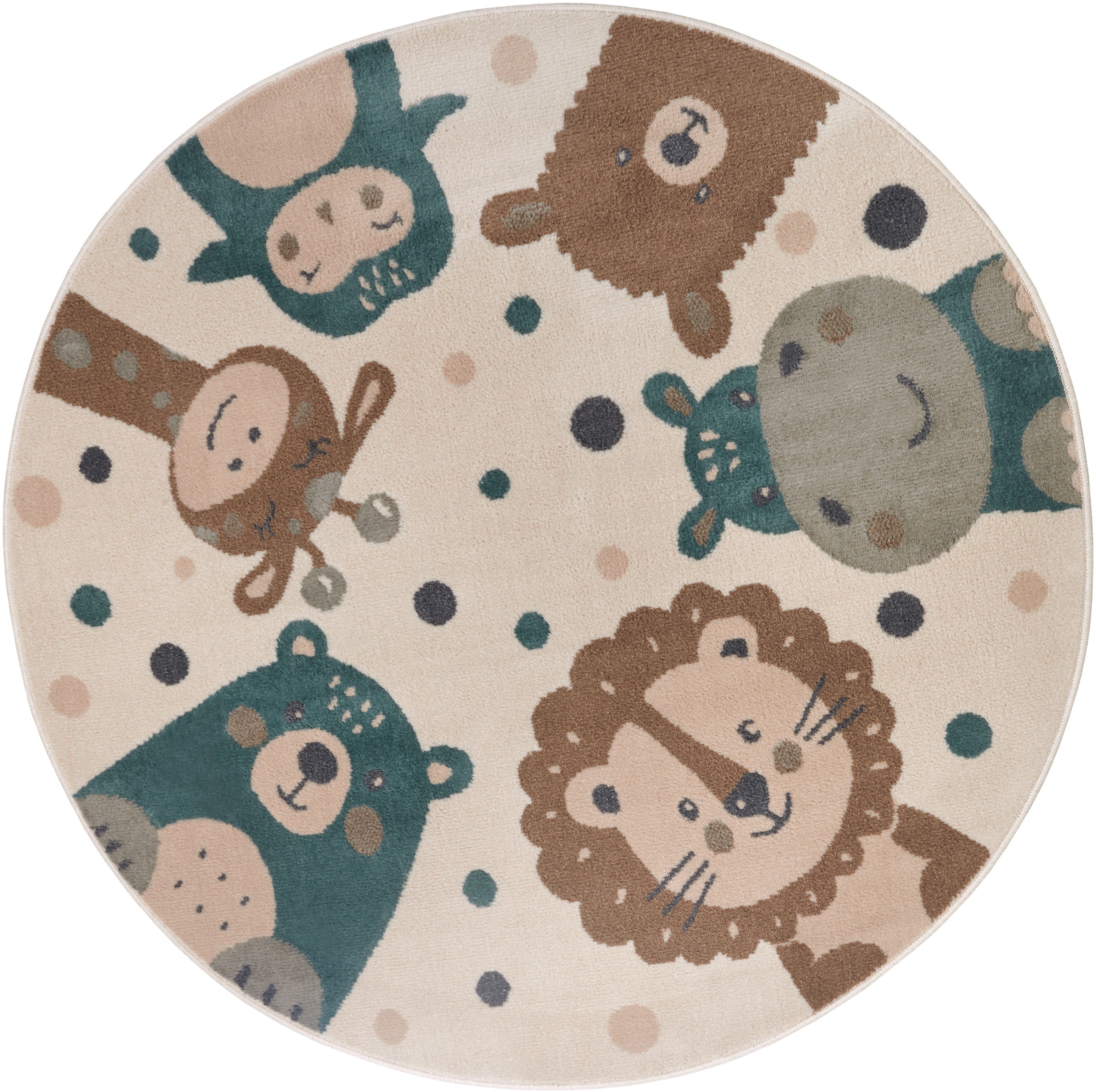 HANSE Home Kindervloerkleed Adventures Animal Party Speeltapijt, stevig, kinderkamer, kortpolig,...