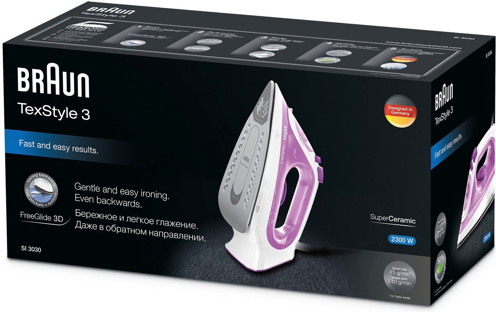 Braun Stoomstrijkijzer TexStyle 3 SI 3030 PU