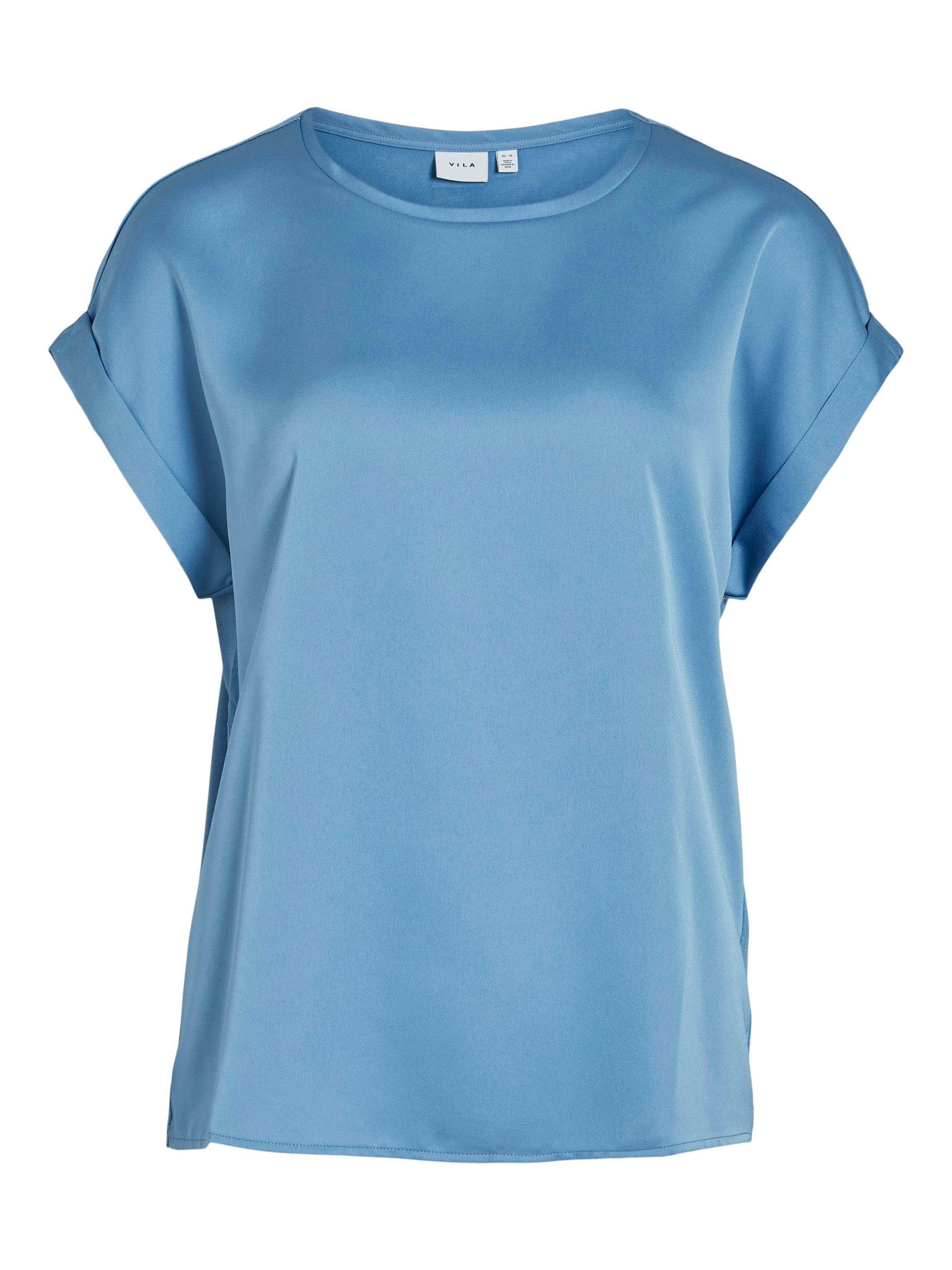 Vila Shirt met korte mouwen VIELLETTE S S SATIN TOP NOOS