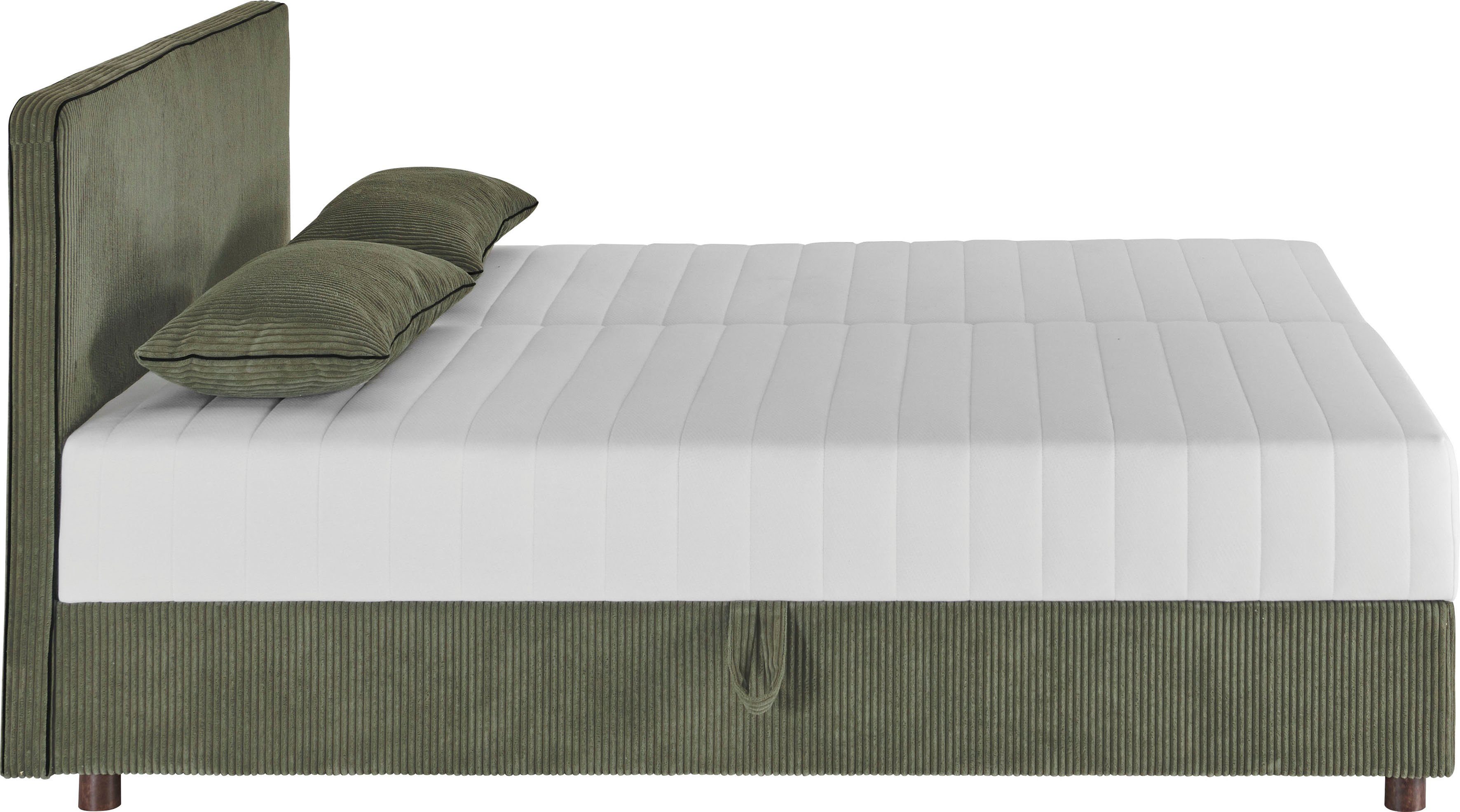 ATLANTIC home collection Bed Corinna Boxspring bed incl. opbergruimte, ribfluweel, verkrijgbaar in verschillende breedtes