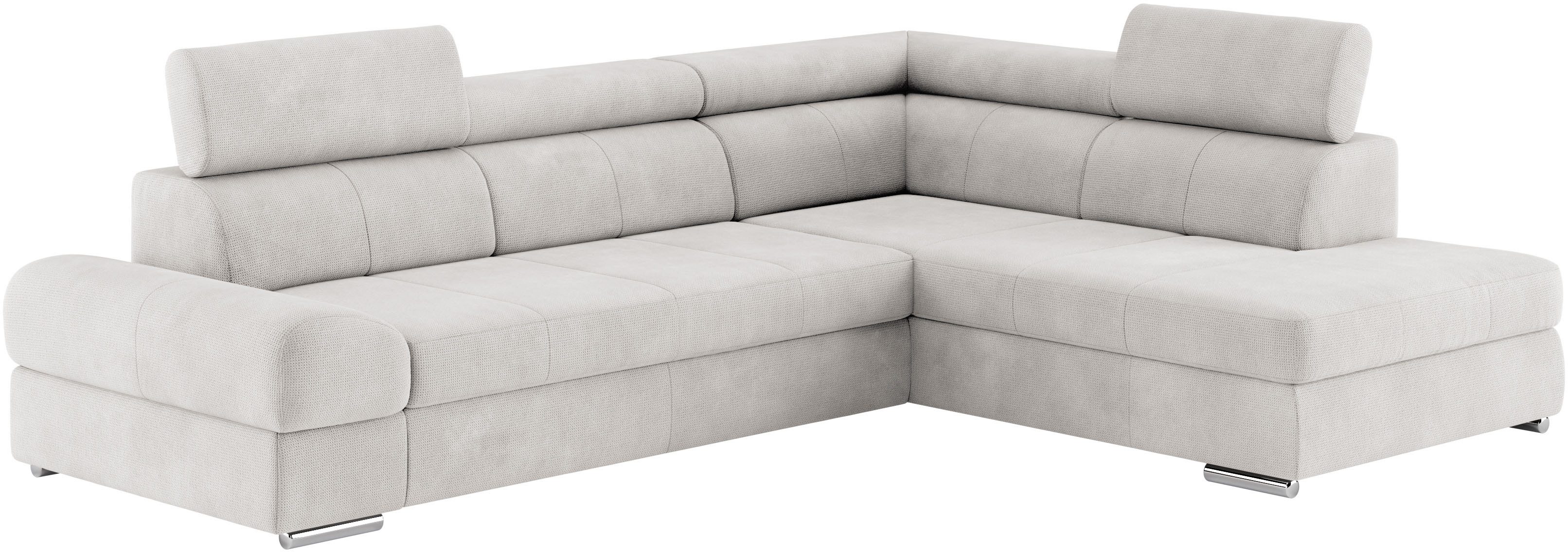 sit&more Hoekbank Broadway L-vorm met verstelbare hoofdsteunen, naar keuze met slaapfunctie