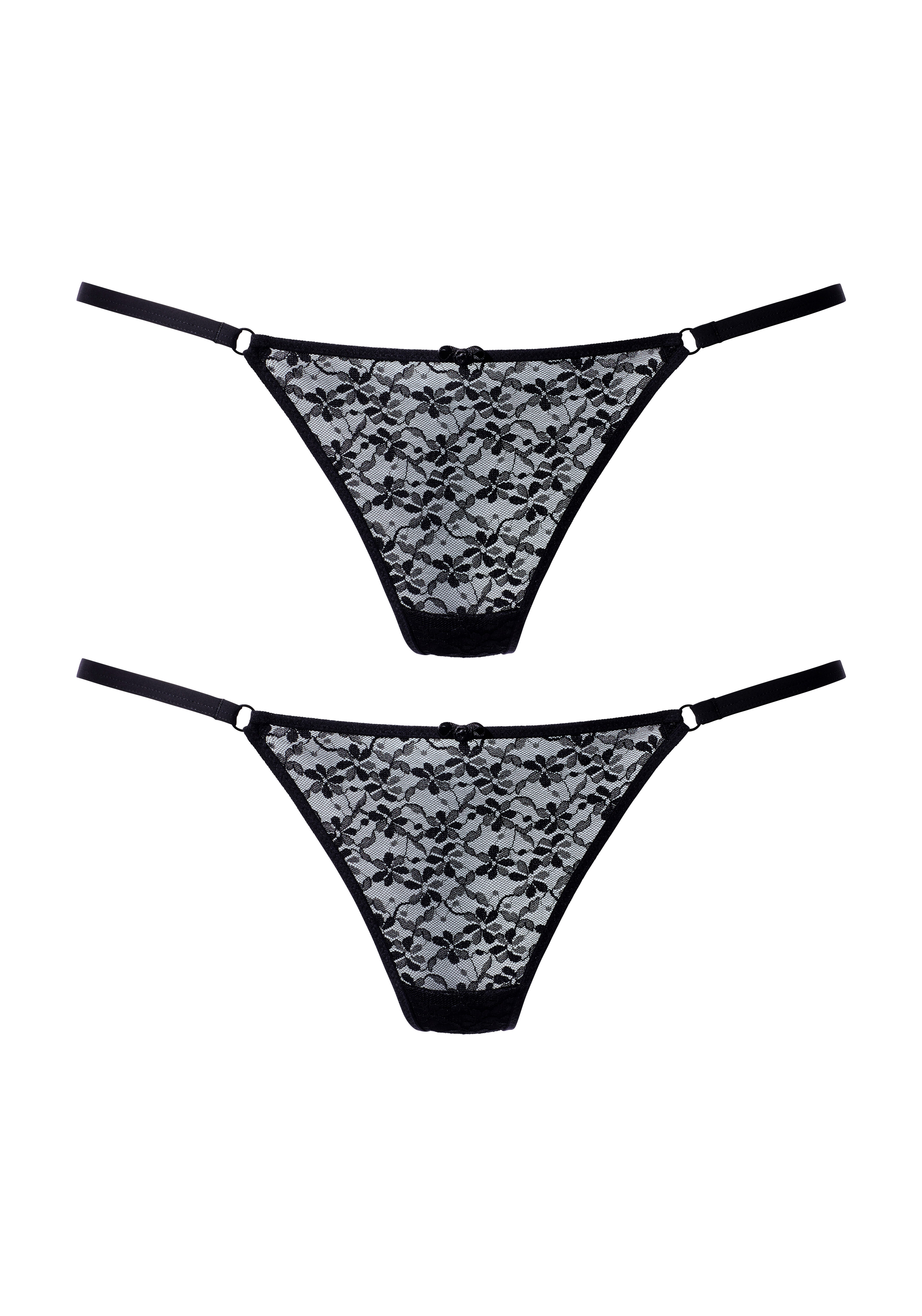 Vivance String in aantrekkelijke dubbele verpakking, van delicate kant, sexy lingerie (Set van 2)