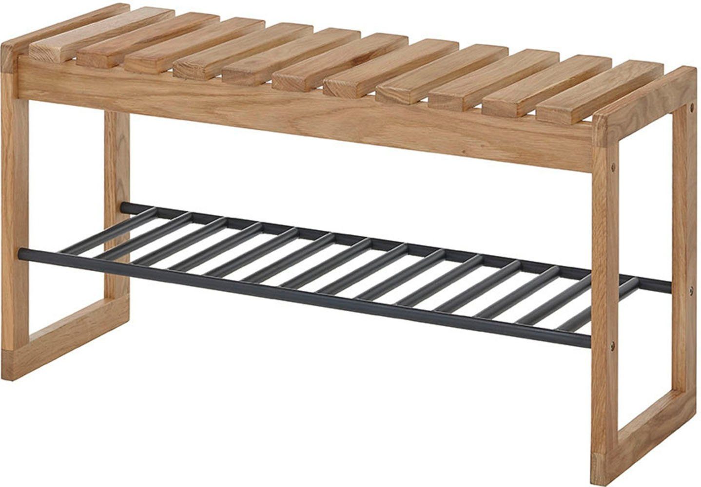 MCA furniture Schoenenbank BANTRY Bank Schoenenrek in zwart