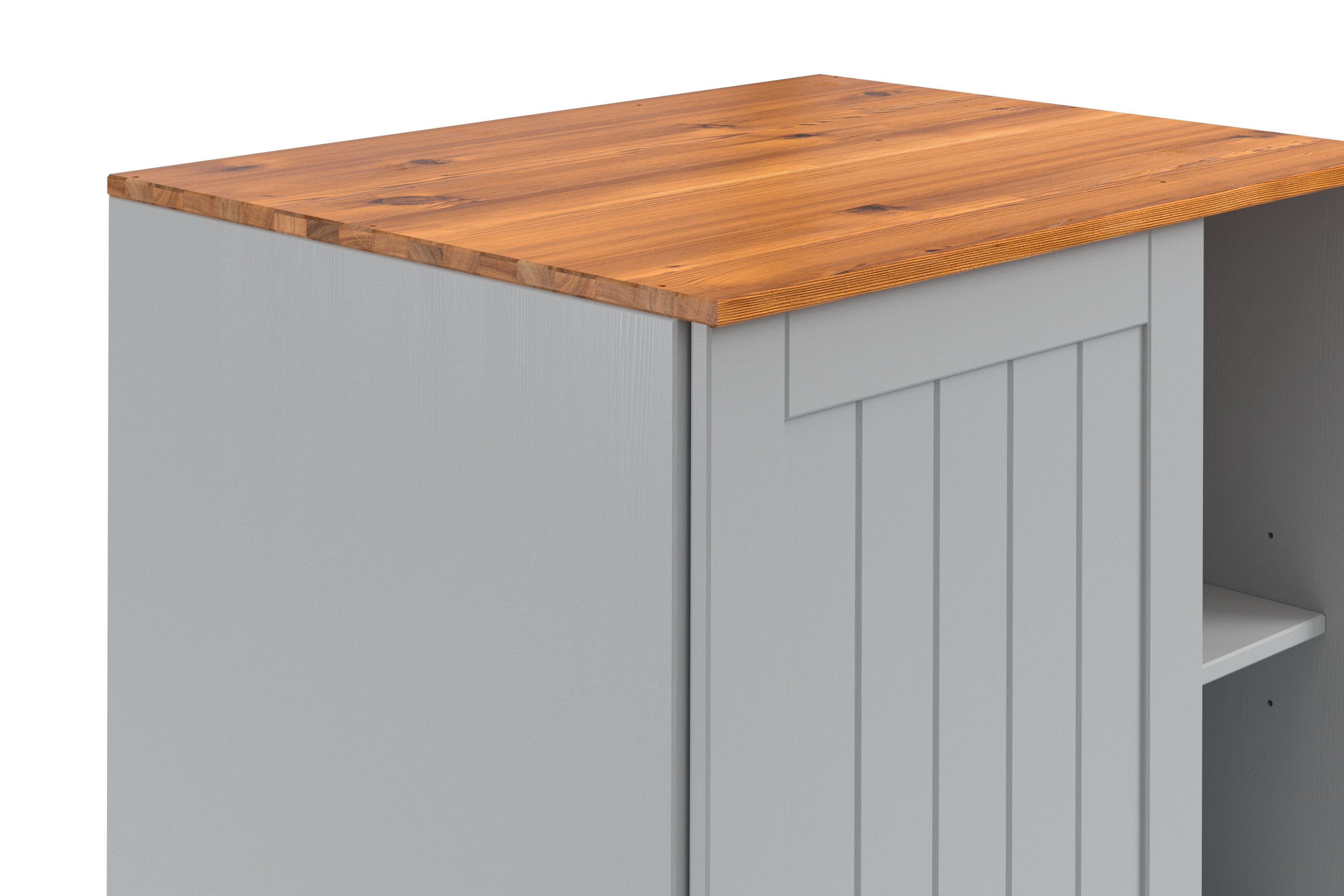 Home affaire Hoge kast Alby2 Met metalen grepen, breedte 75 cm