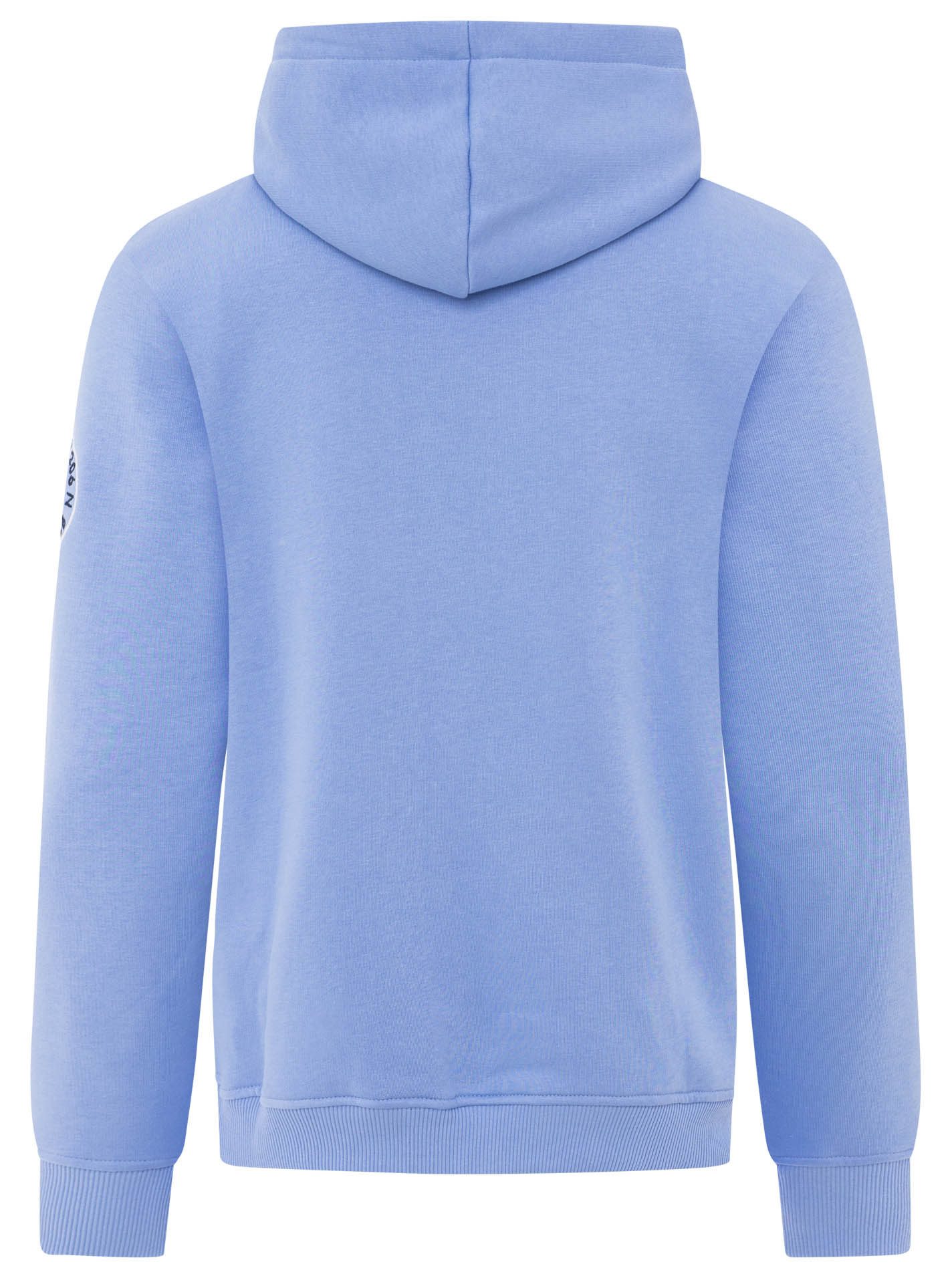 Zwillingsherz Hoodie Zee geluk met geborduurd detail op de mouw en capuchon