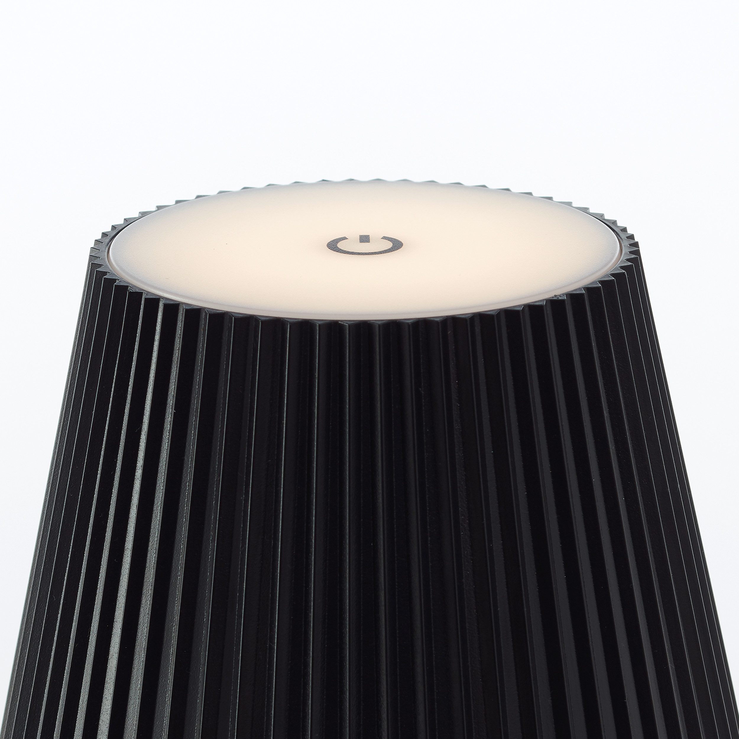 Brilliant Leuchten Led-vloerlamp voor buiten Macobo LED accu-lamp, 125 cm, 340 lm, 3000 K, touchdimmer, zwart mat (1 stuk)
