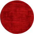 carpetfine vloerkleed ava viscosevloerkleed, zijde-look, woonkamer rood