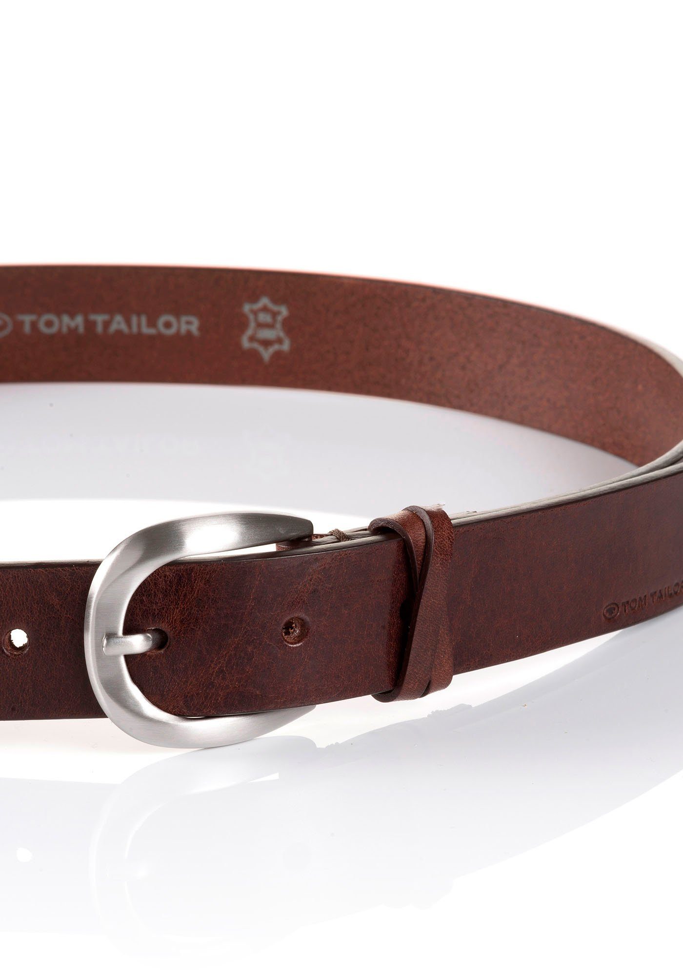 Tom Tailor Leren riem TTNANCY 3 cm brede damesriem modieus klassiek 100% leer