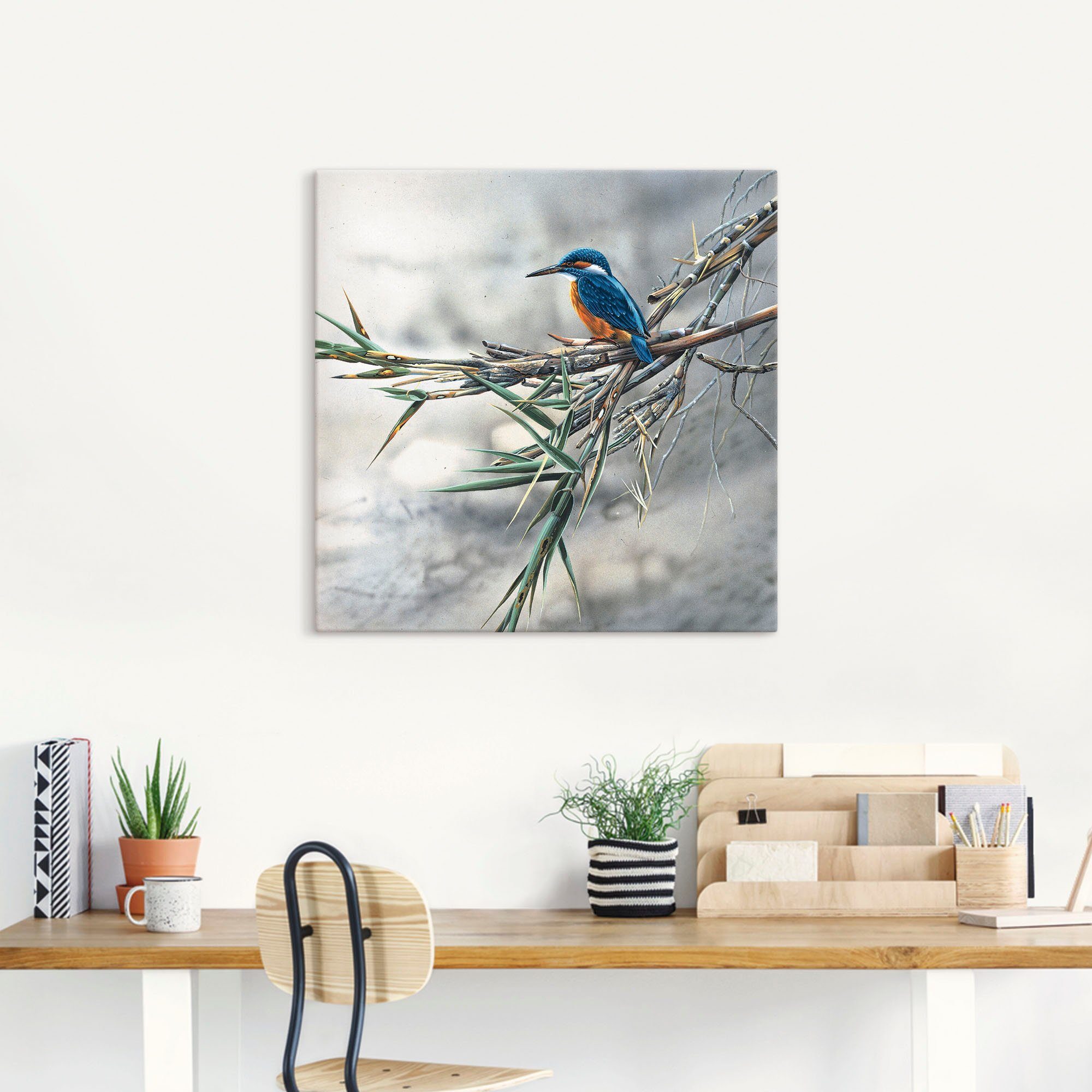 Artland Artprint Ijsvogel I als artprint op linnen, poster, muursticker in verschillende maten