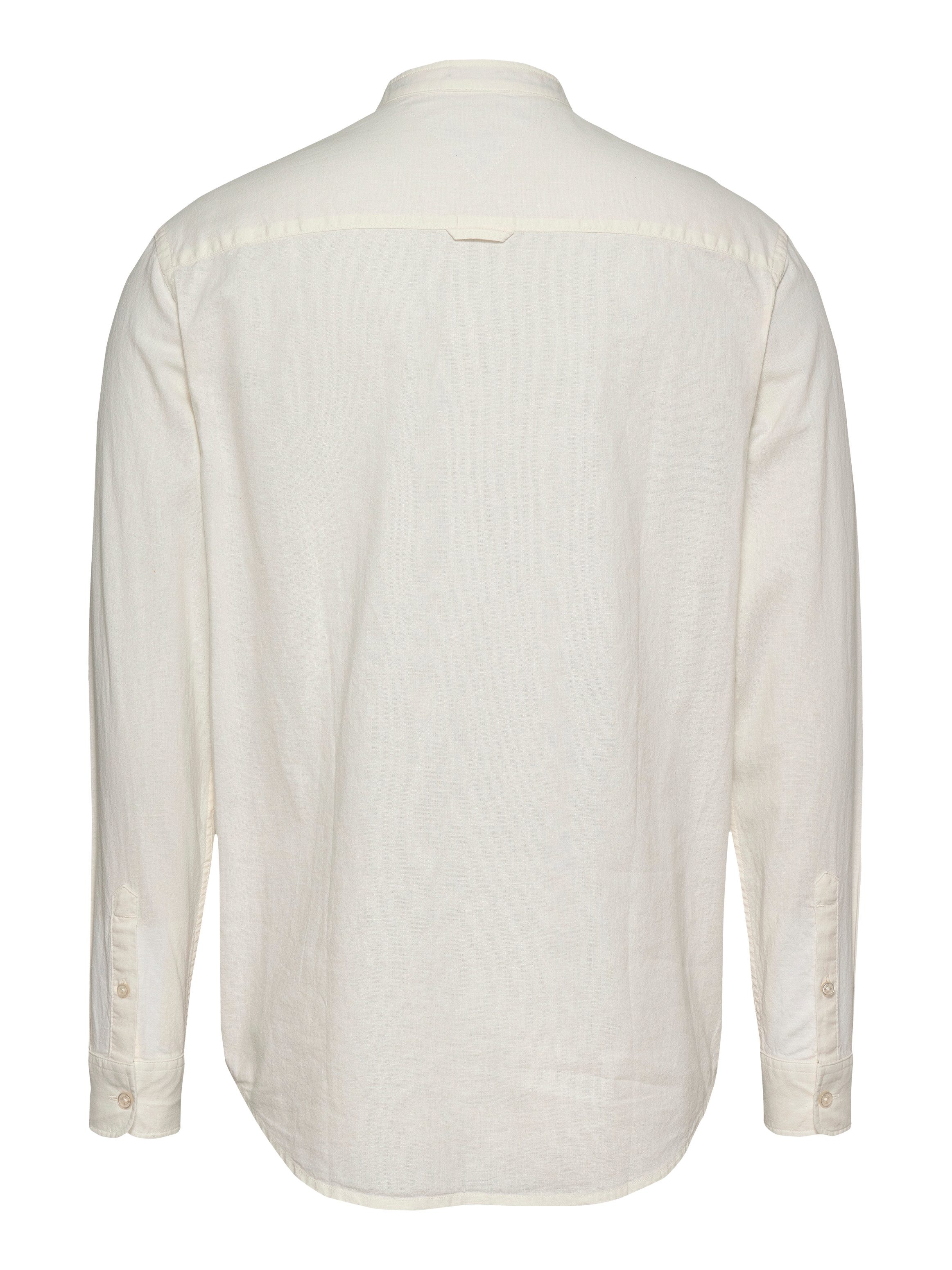 TOMMY JEANS Overhemd met lange mouwen TJM LINEN MIX BAND COLLAR SHIRT