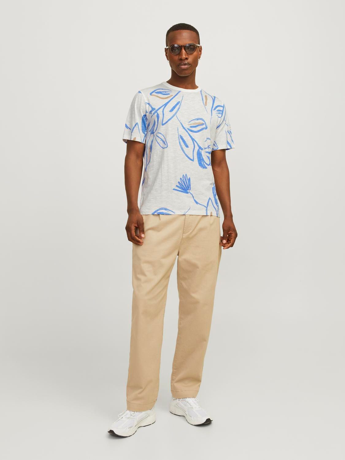 Jack & Jones T-shirt JPRBLAPALMA AOP SS TEE CREW NECK SN