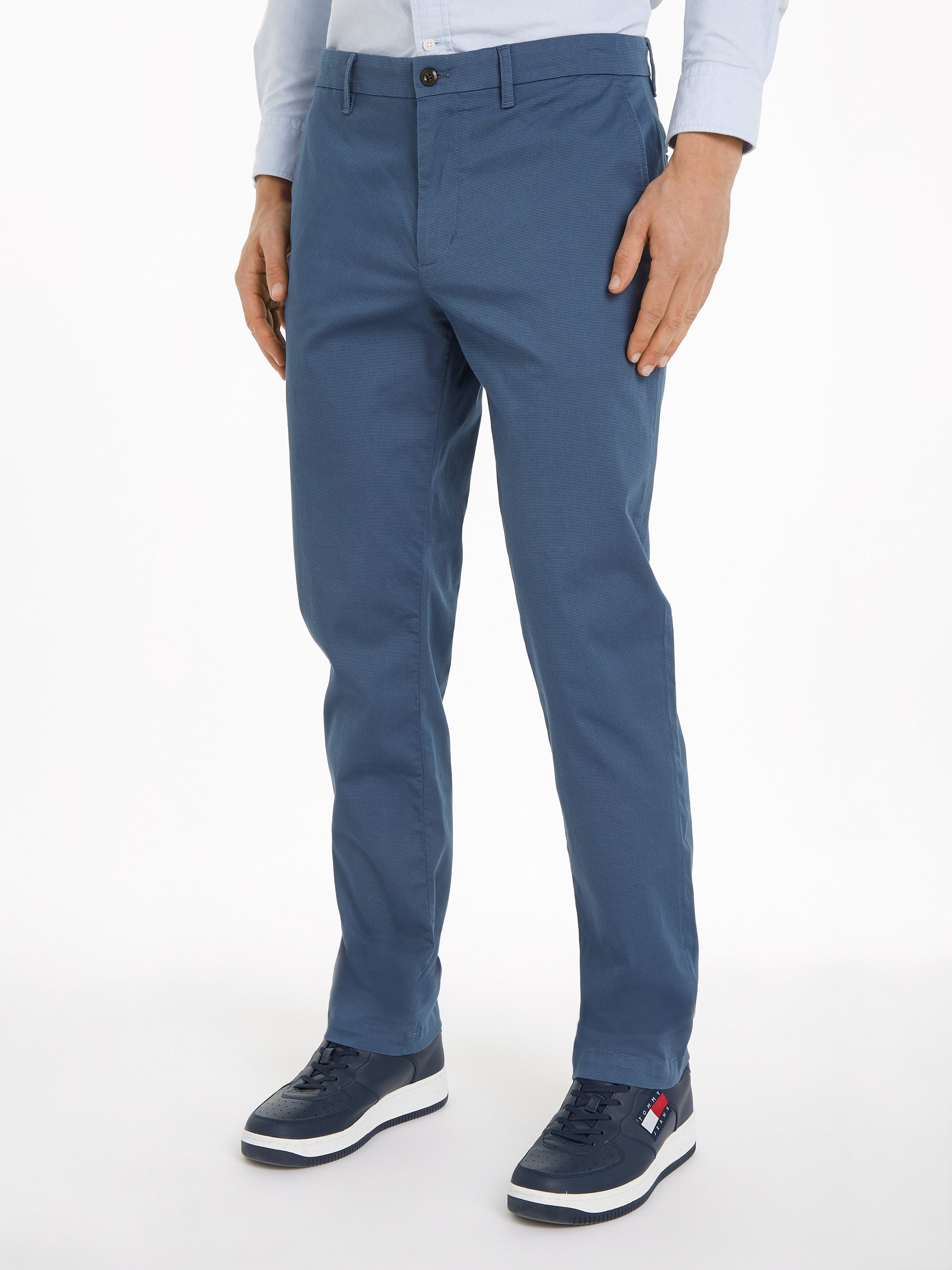 Tommy Hilfiger Chino DENTON PRINTED STRUCTURE heren chino's maat 30 blauw