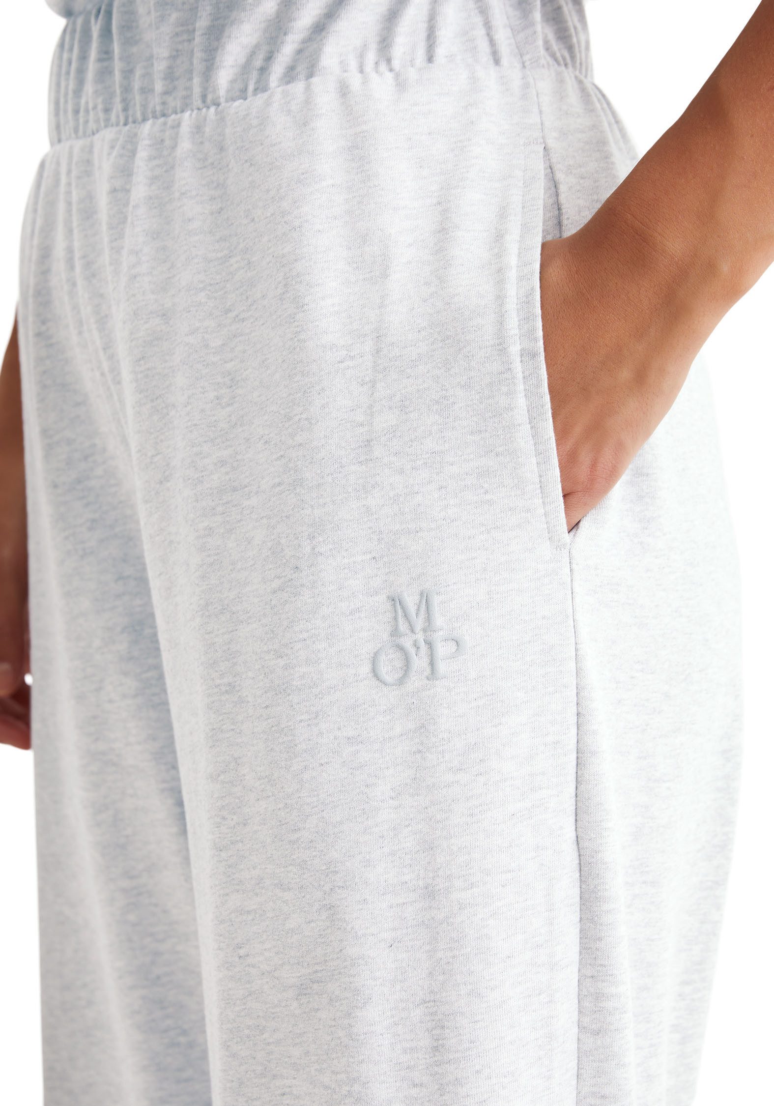 Marc O'Polo Loungebroek Heavy Jersey-Woven praktische insteekzakken, opgestikte achterzak
