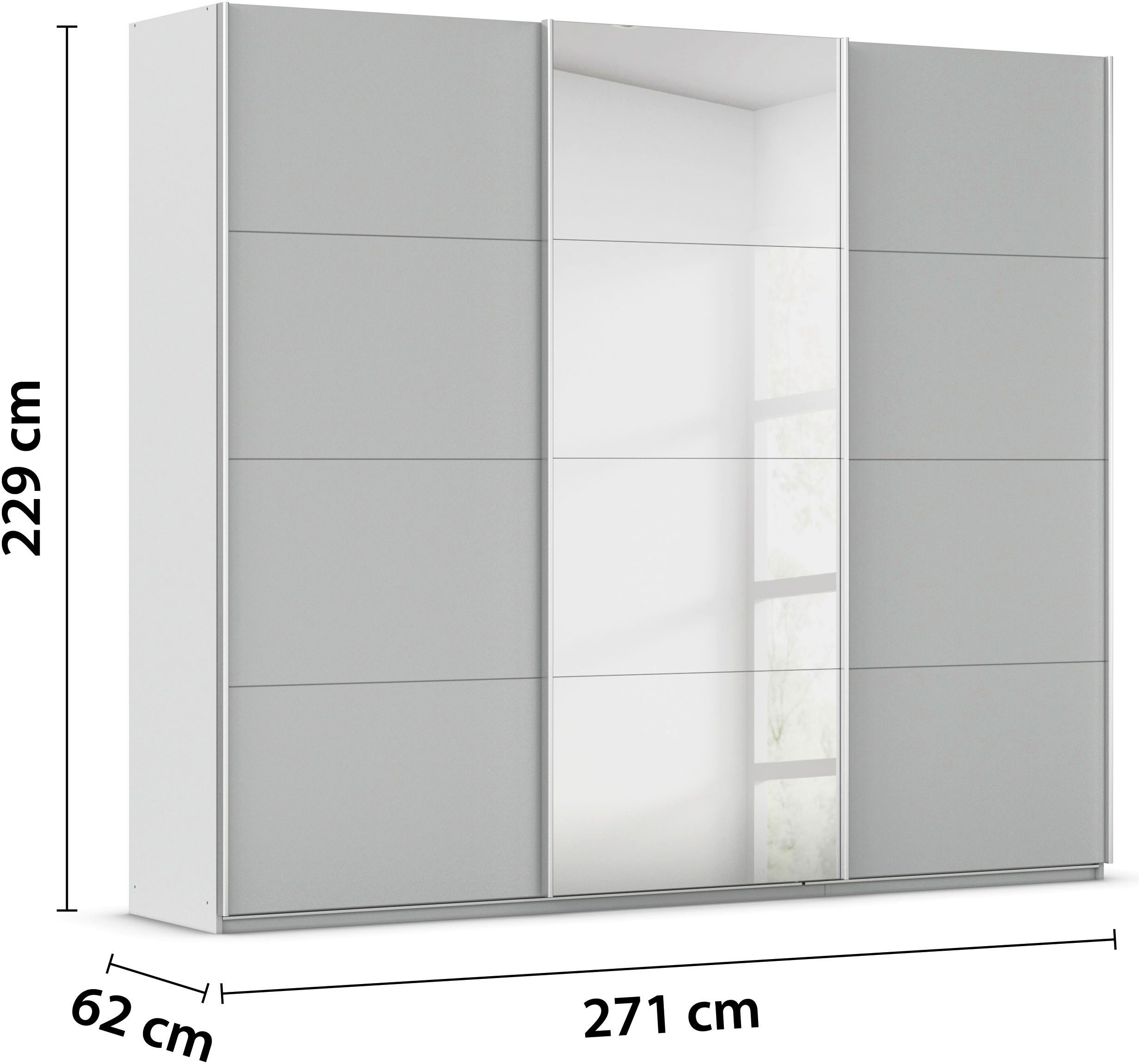 rauch Schuifdeurkast Kledingkast kast OTTO´S CHOICE garderobe AGORDO Top interieur, in 4 breedtes en 2 hoogtes MADE IN GERMANY