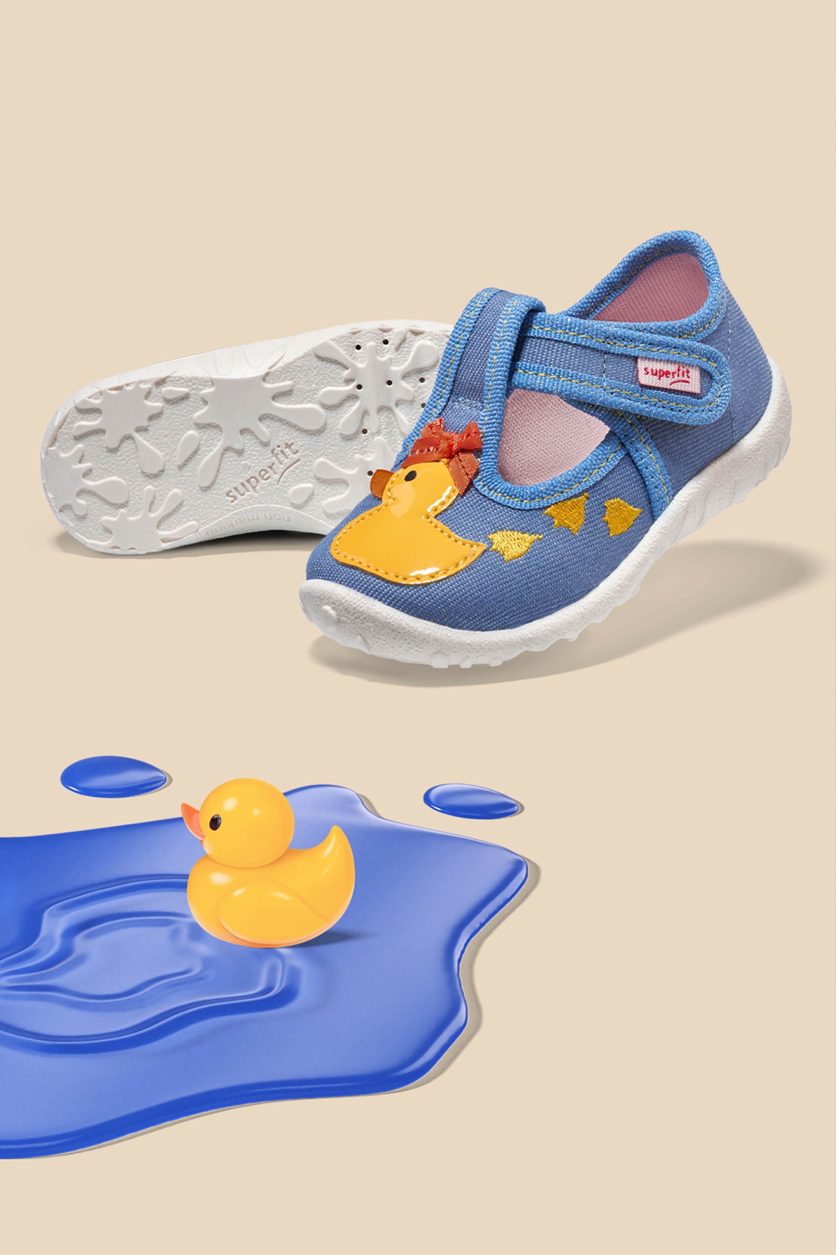 Superfit Pantoffels SPOTTY WMS: middel Ballerina met klittenbandsluiting, maat sjabloon om te downloaden