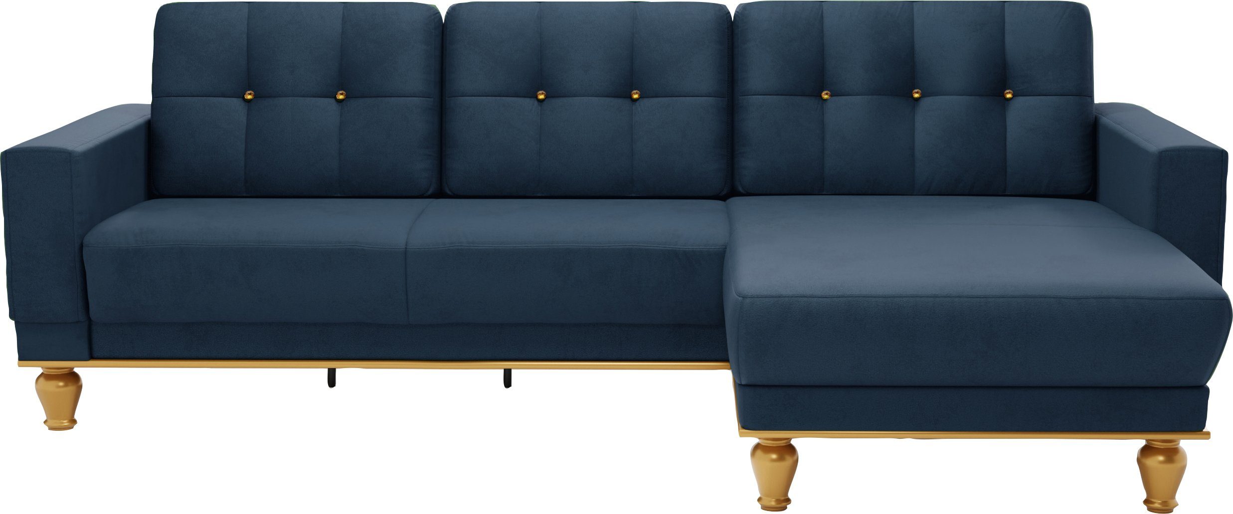 sit&more Hoekbank Orient 5 L-vorm met strassteentjes, naar keuze met slaapfunctie en bedkist