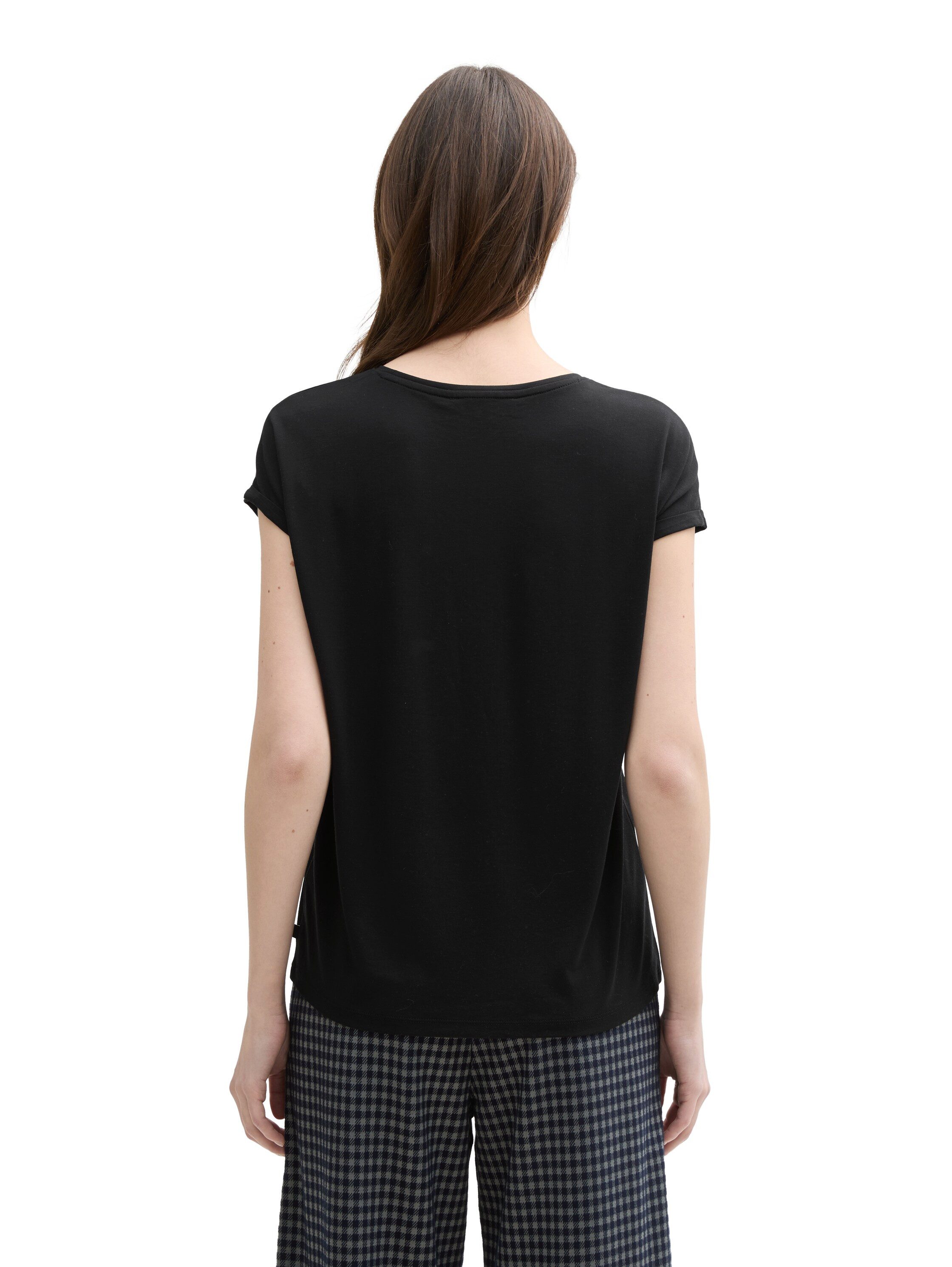 Tom Tailor Denim T-shirt met een ronde hals