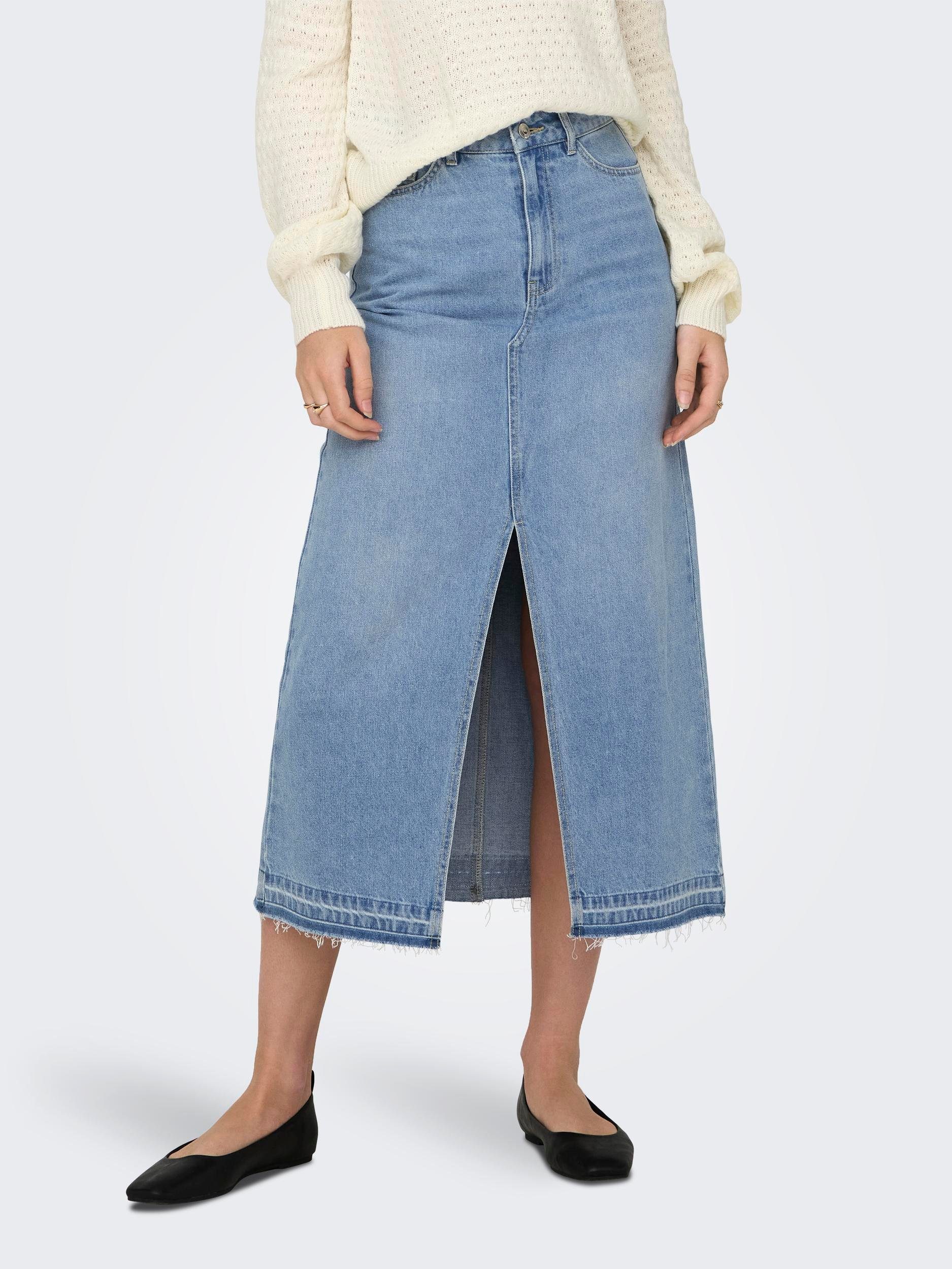 JDY Jeans rok BELLA HW LONG SKIRT DNM NOOS