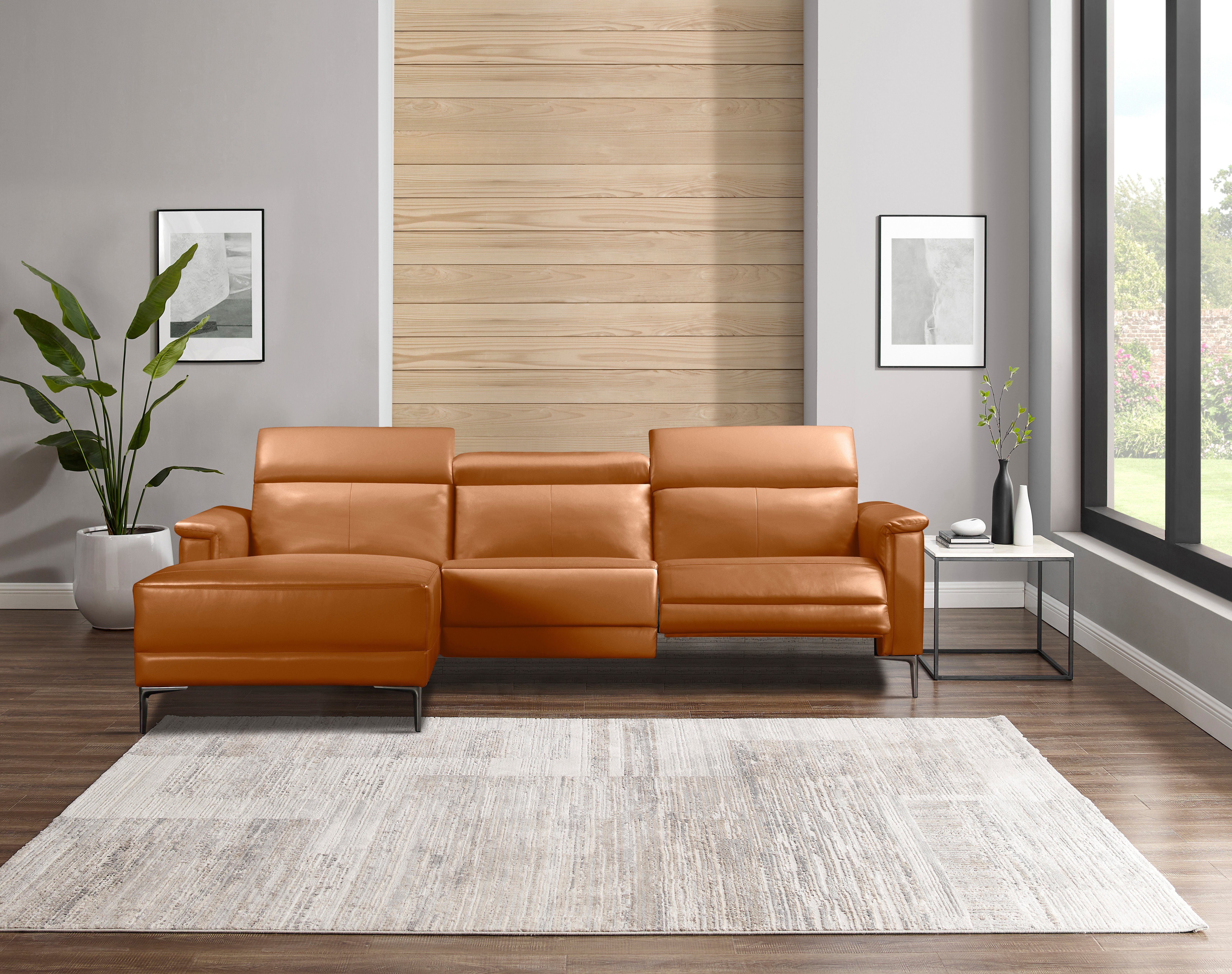 Places of Style Hoekbank Lund, L-vorm, 261 cm, handmatige of elektrische relaxfunctie (met USB-A)
