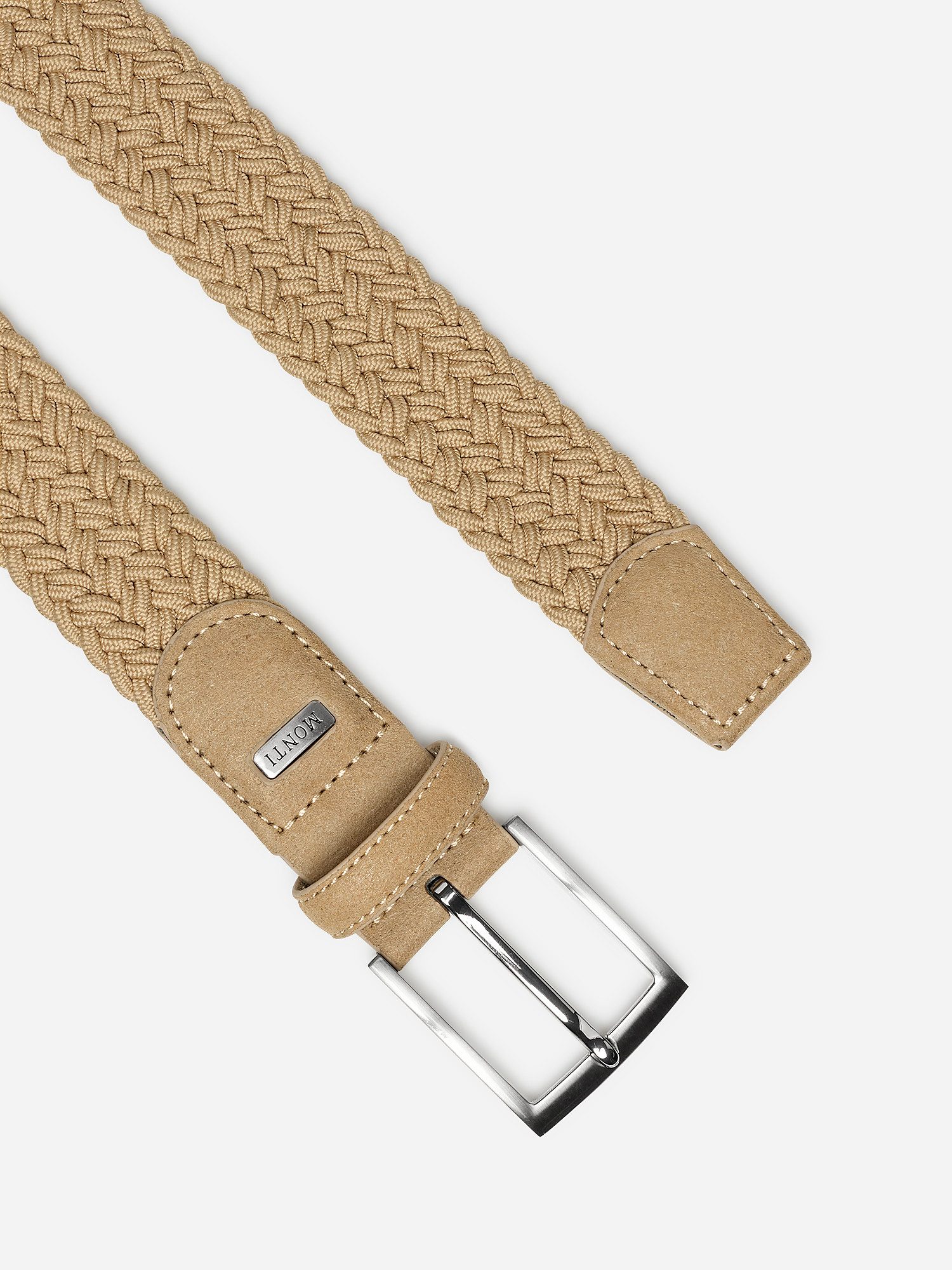 MONTI Leren riem Havanna Gevlochten riem