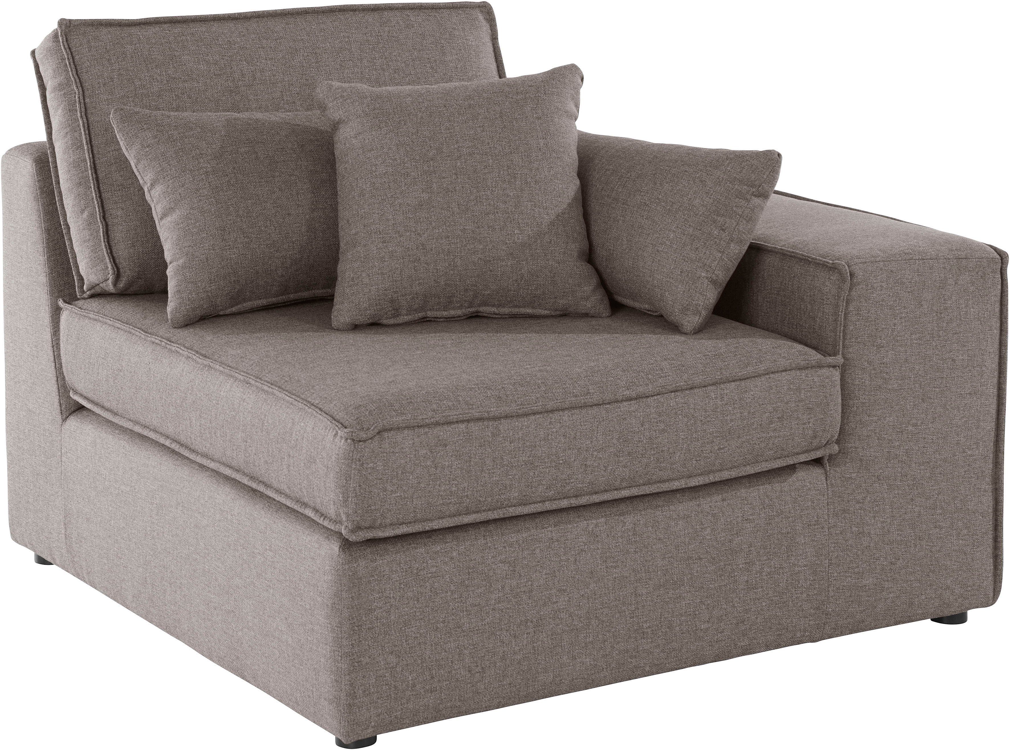 RAUM.ID Sofaelement Florid als deel van een modulaire bank, stevig zitcomfort, ook in cord beige, modulaire banken, Armleuning rechts