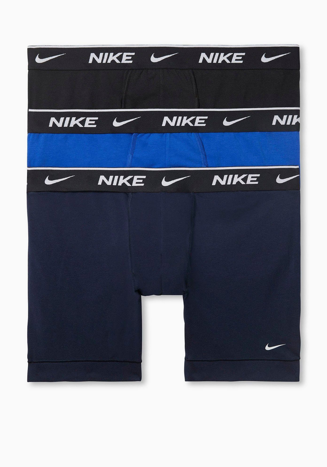 NIKE Underwear Boxershort BOXER BRIEF 3PK met bijzonder lange pijpen en nike logo-elastiek (3 stuks)