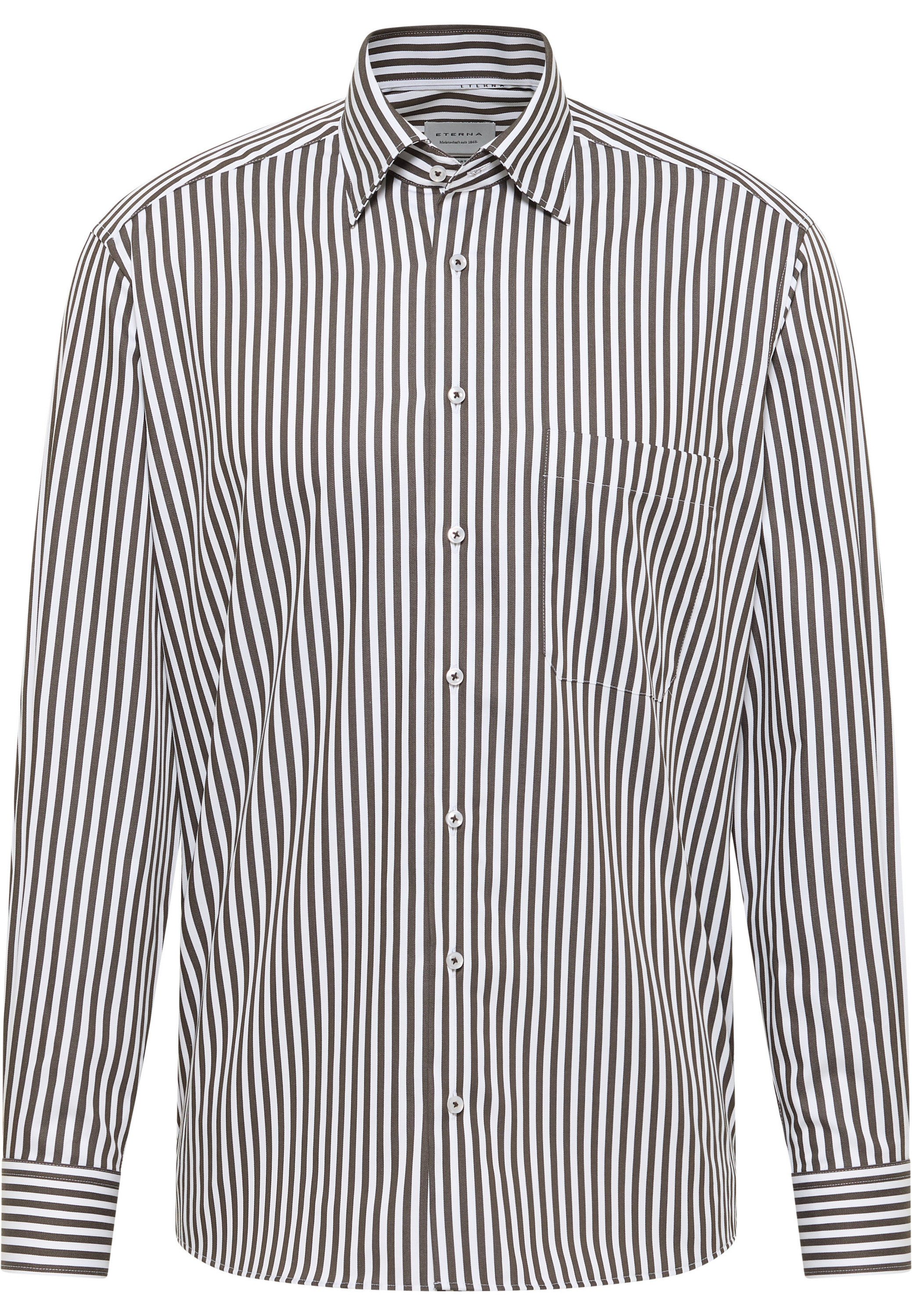 Eterna Overhemd met lange mouwen Comfort fit NON IRON (strijkvrij)