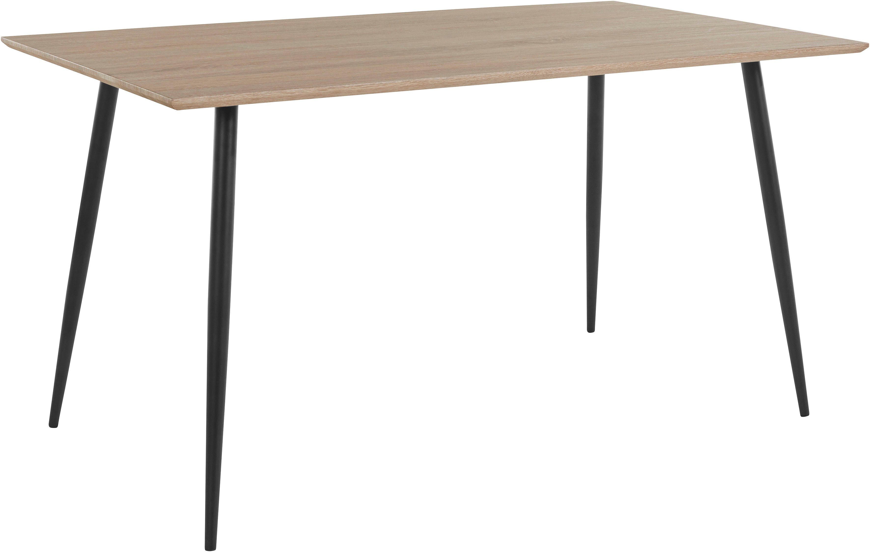 Leonique Eethoek Dino + Lima Set, 5-delig, tafel in eiken-look en 4 eetkamerstoelen (5-delig)