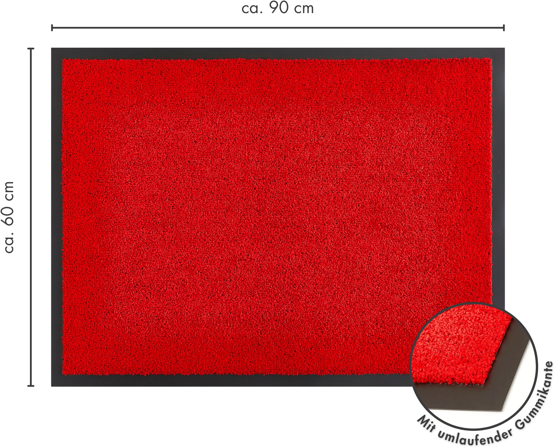 my home Mat Emil, Made in Netherlands Vuilafstotende mat, effen kleuren, antislip, onderhoudsvriendelijk