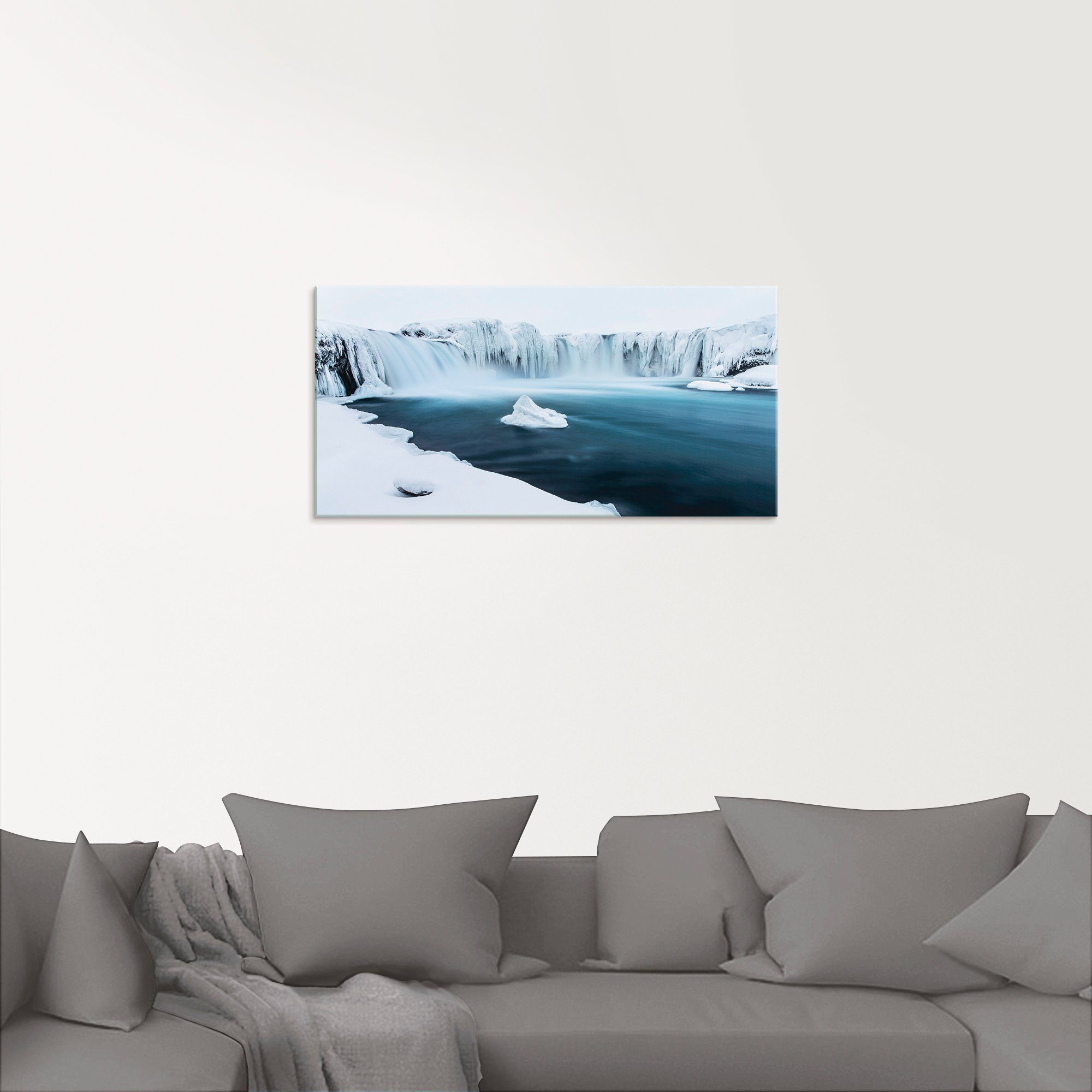 Artland Print op glas Godafoss in verschillende maten