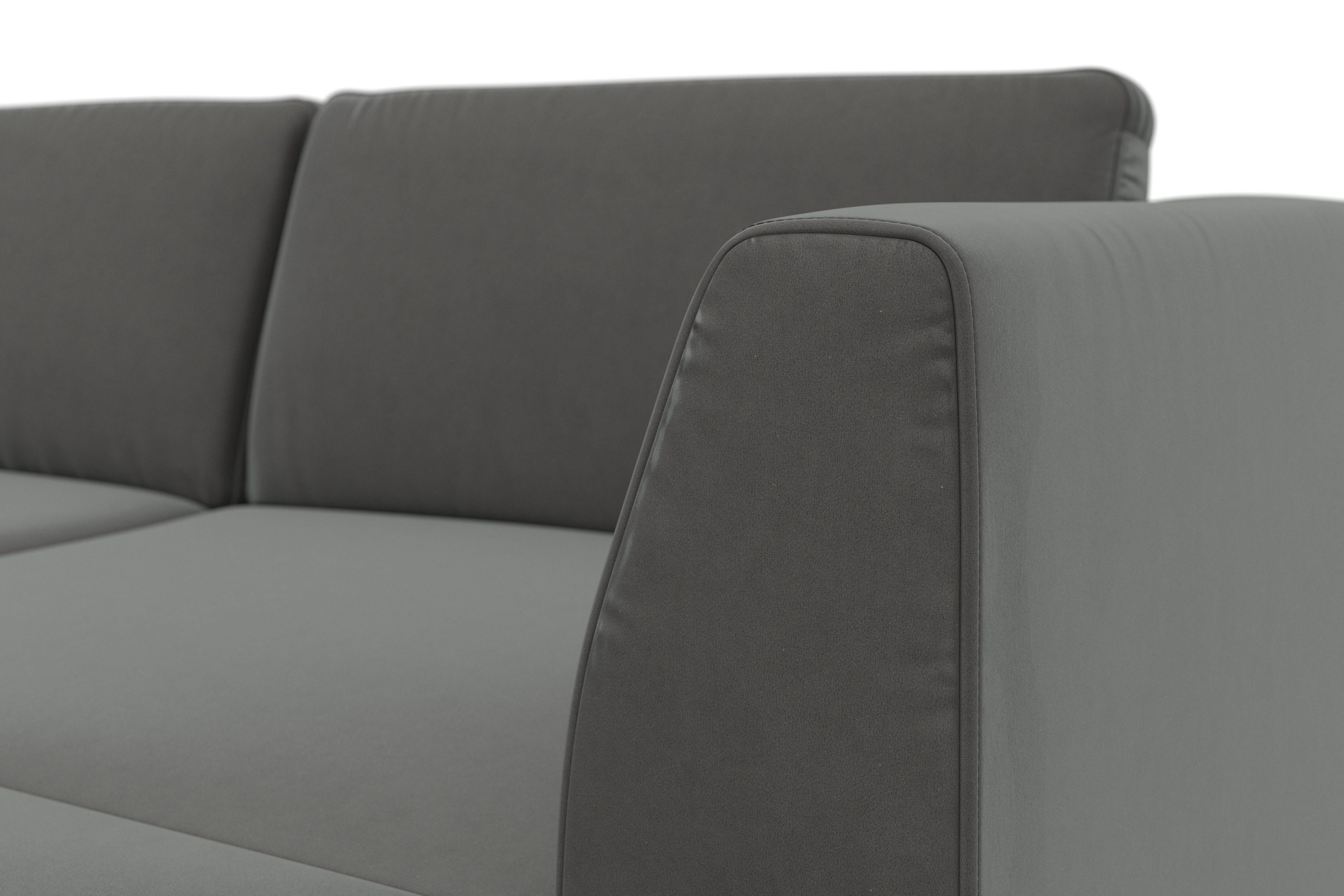 sit&more Zithoek Olsen U-vorm inclusief zitdiepteverstelling, naar keuze met slaapfunctie, 15 cm hoog