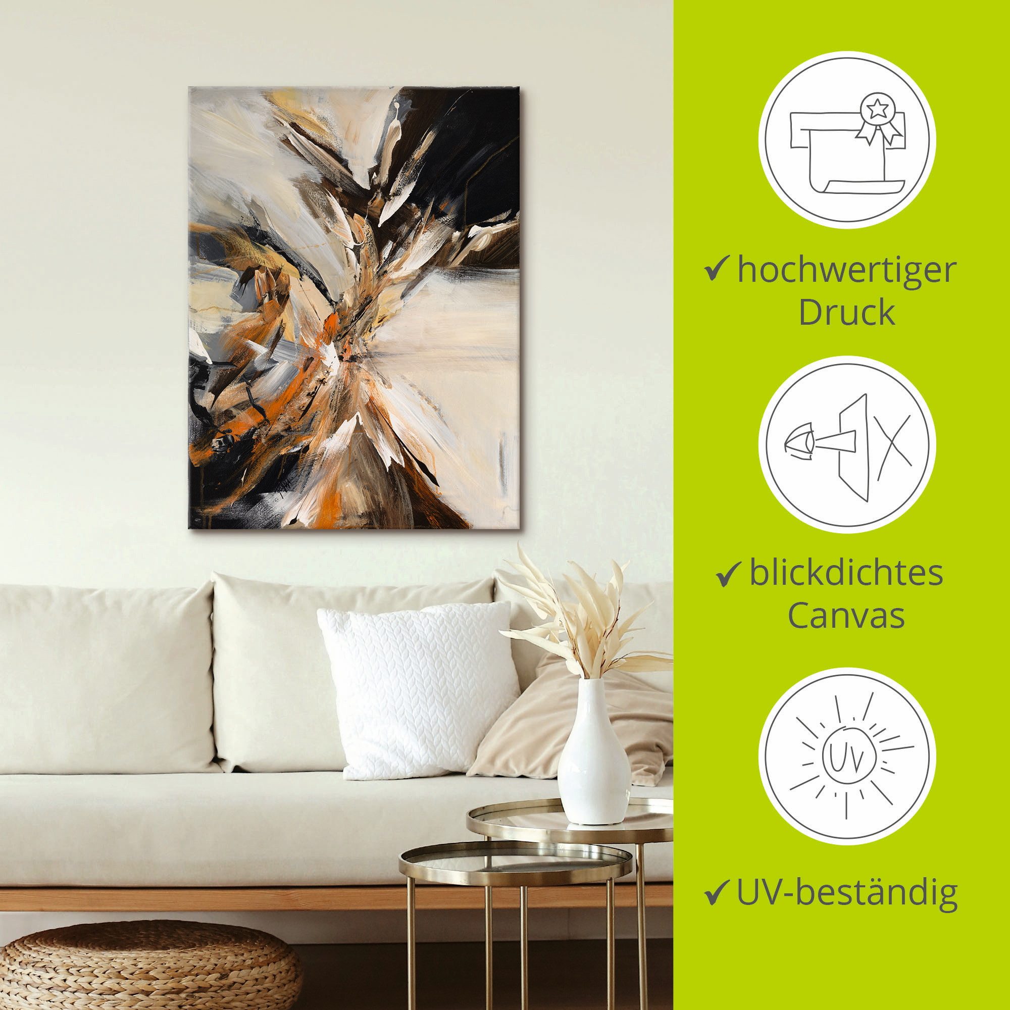 Artland Artprint Abstract IV als artprint op linnen, poster in verschillende formaten maten