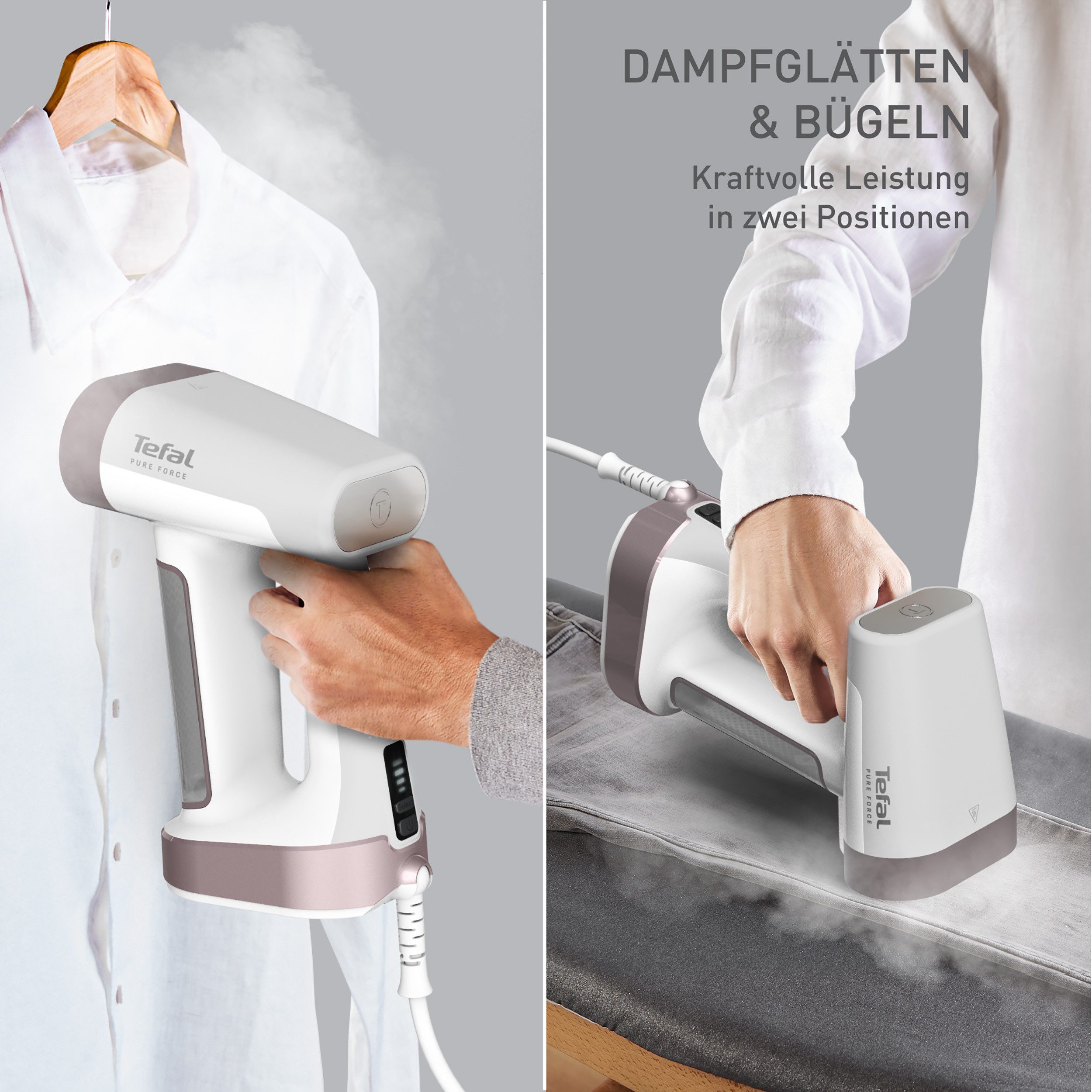Tefal Stoomborstel DT8720 Pure Force 2-in-1