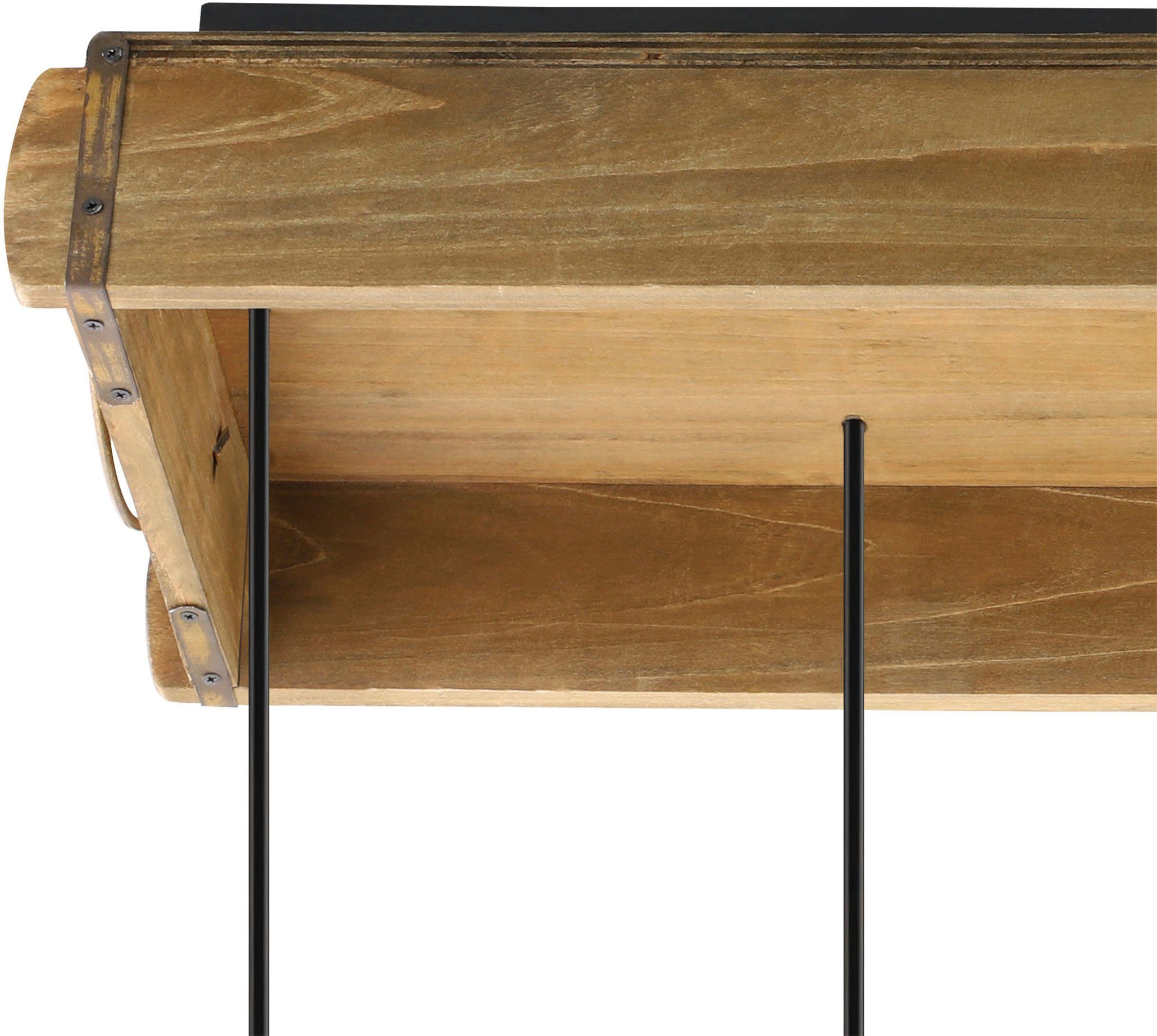 EGLO Hanglamp WOOTTON Hanglamp in bruin en zwart van hout, staal - excl. E27 - 40W (1 stuk)